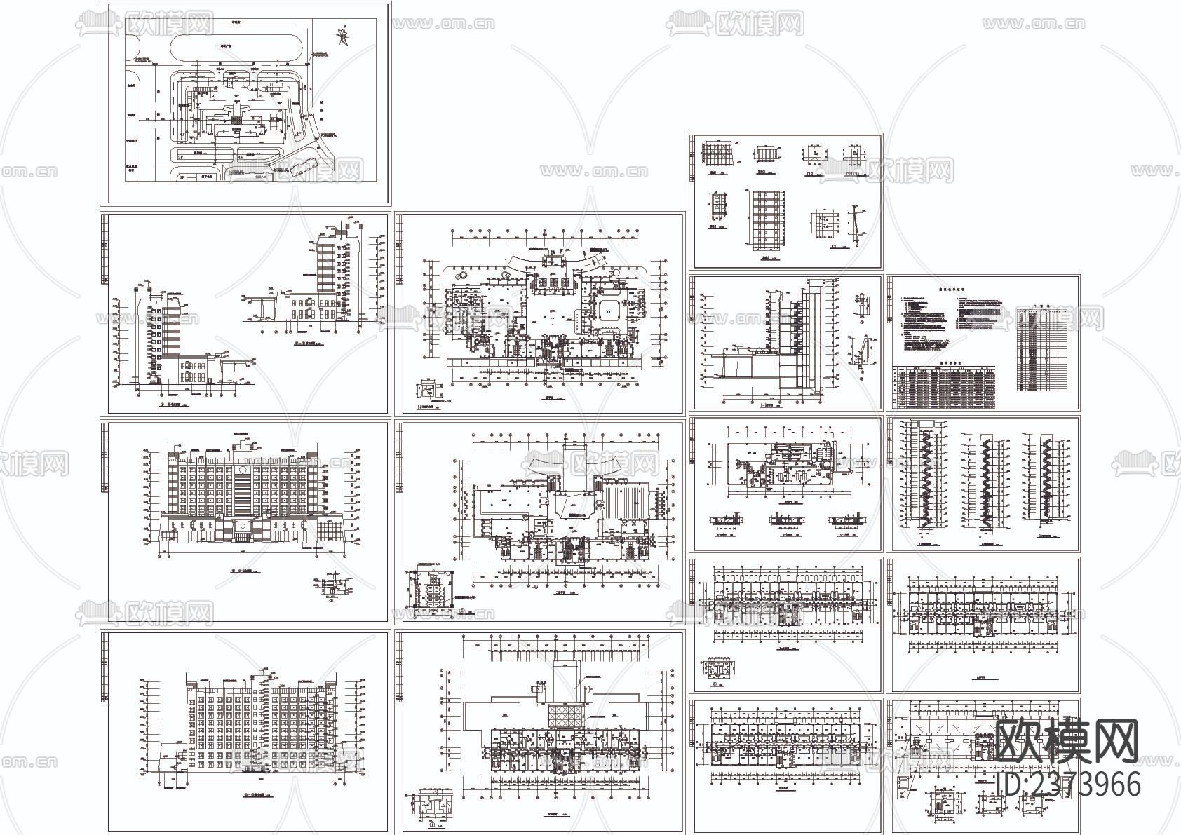 全套小高层宾馆CAD施工图下载（渲染图1）