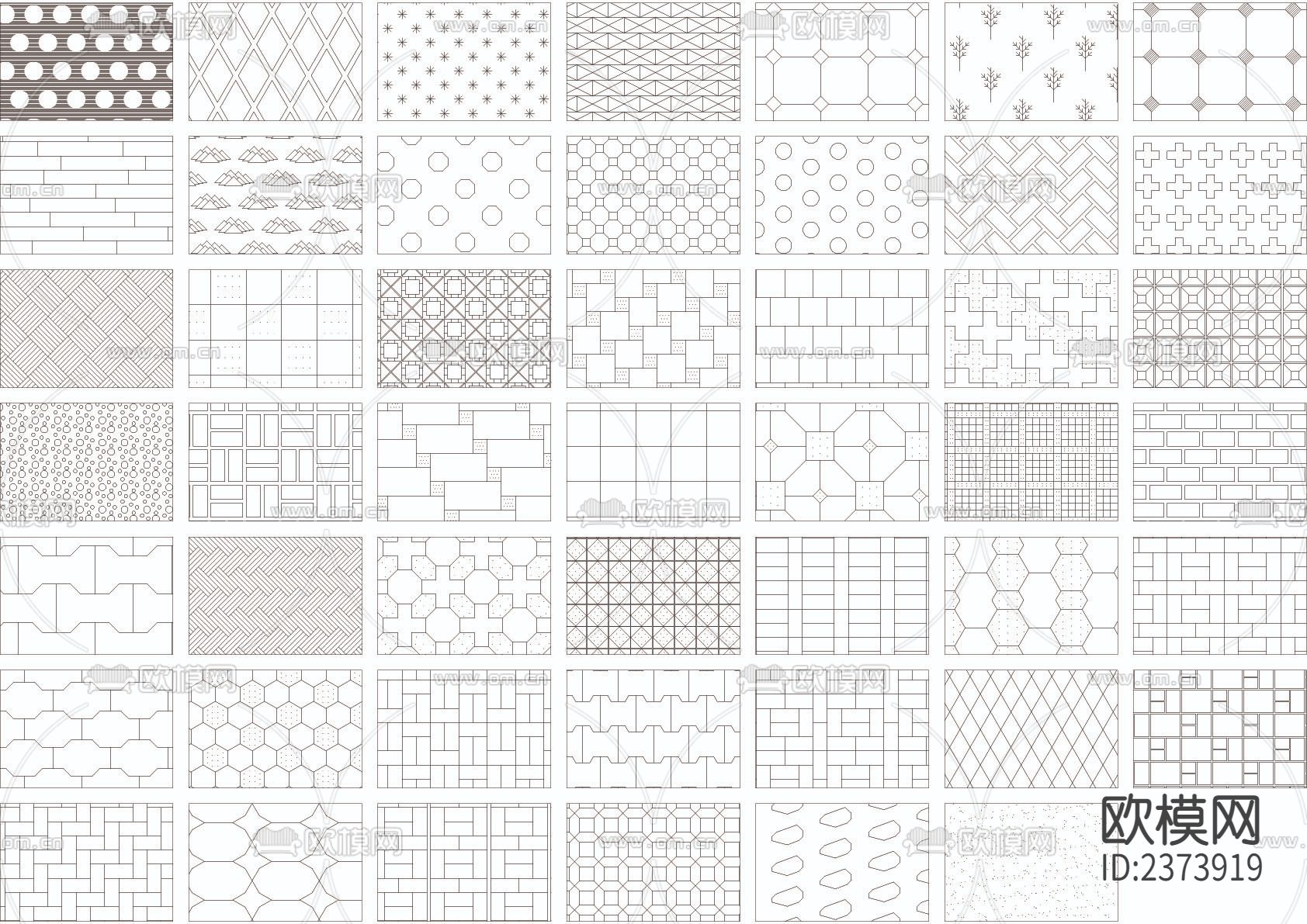 铺装素材CAD图库下载（渲染图2）