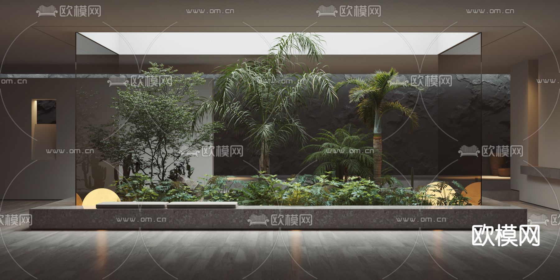植物堆天井 景观小品3d模型下载_ID12204497_3dmax免费模型-欧模网