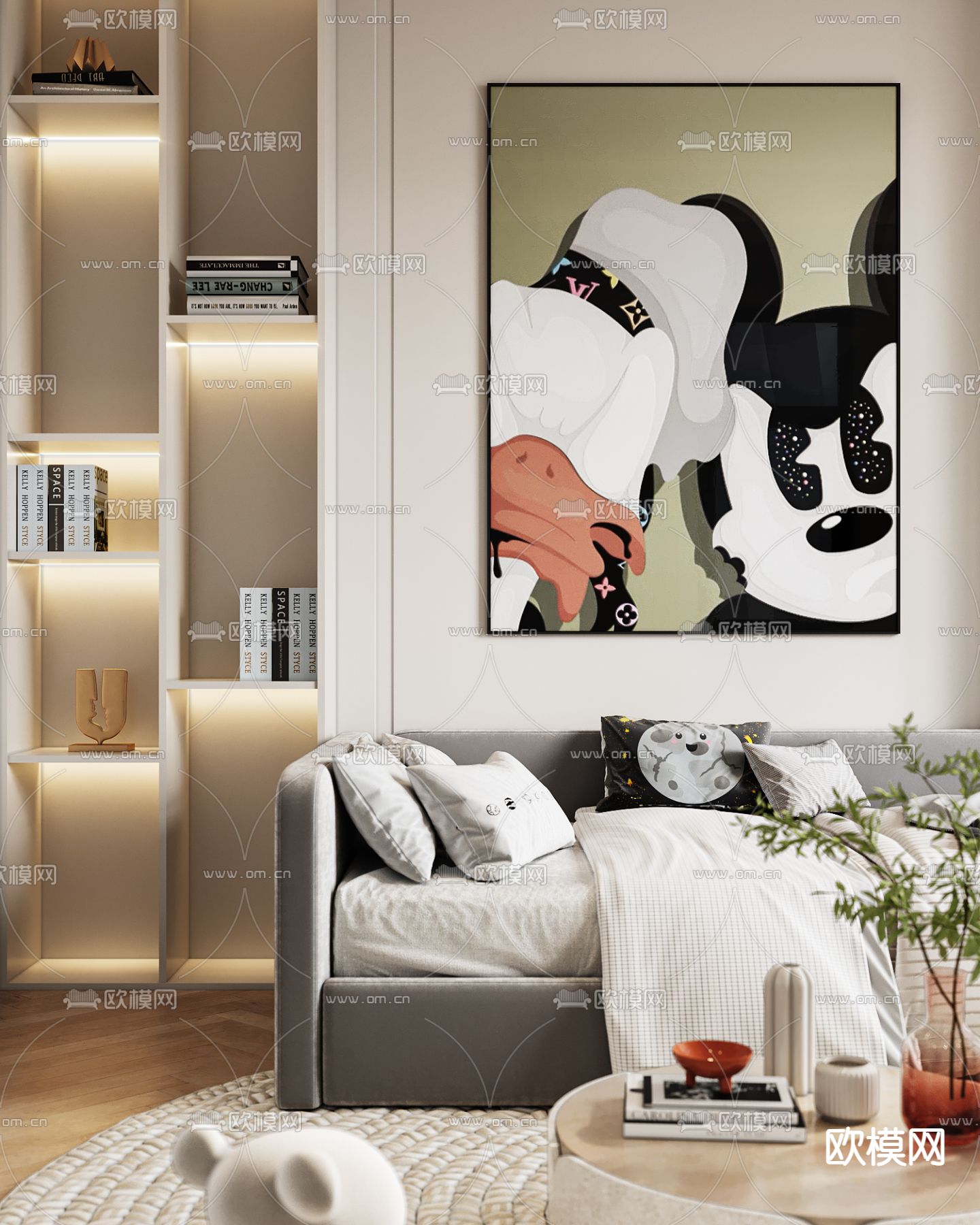 儿童娱乐区 休息区3d模型下载（渲染图2）