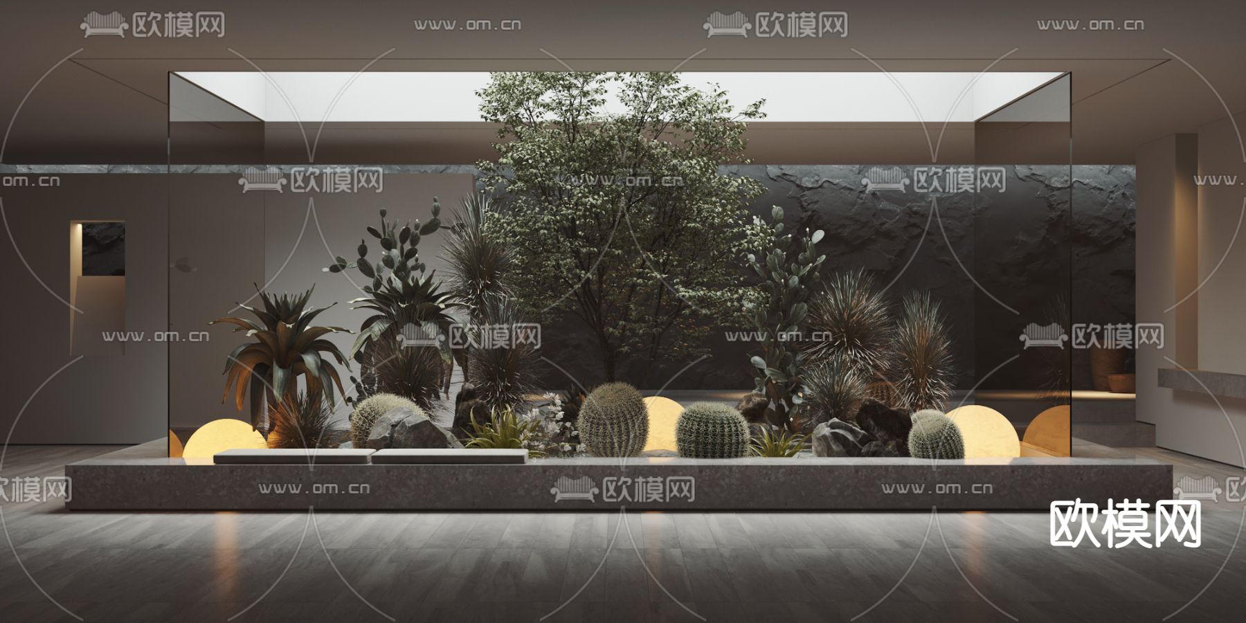 植物堆天井 景观小品3d模型下载_ID12204558_3dmax免费模型-欧模网
