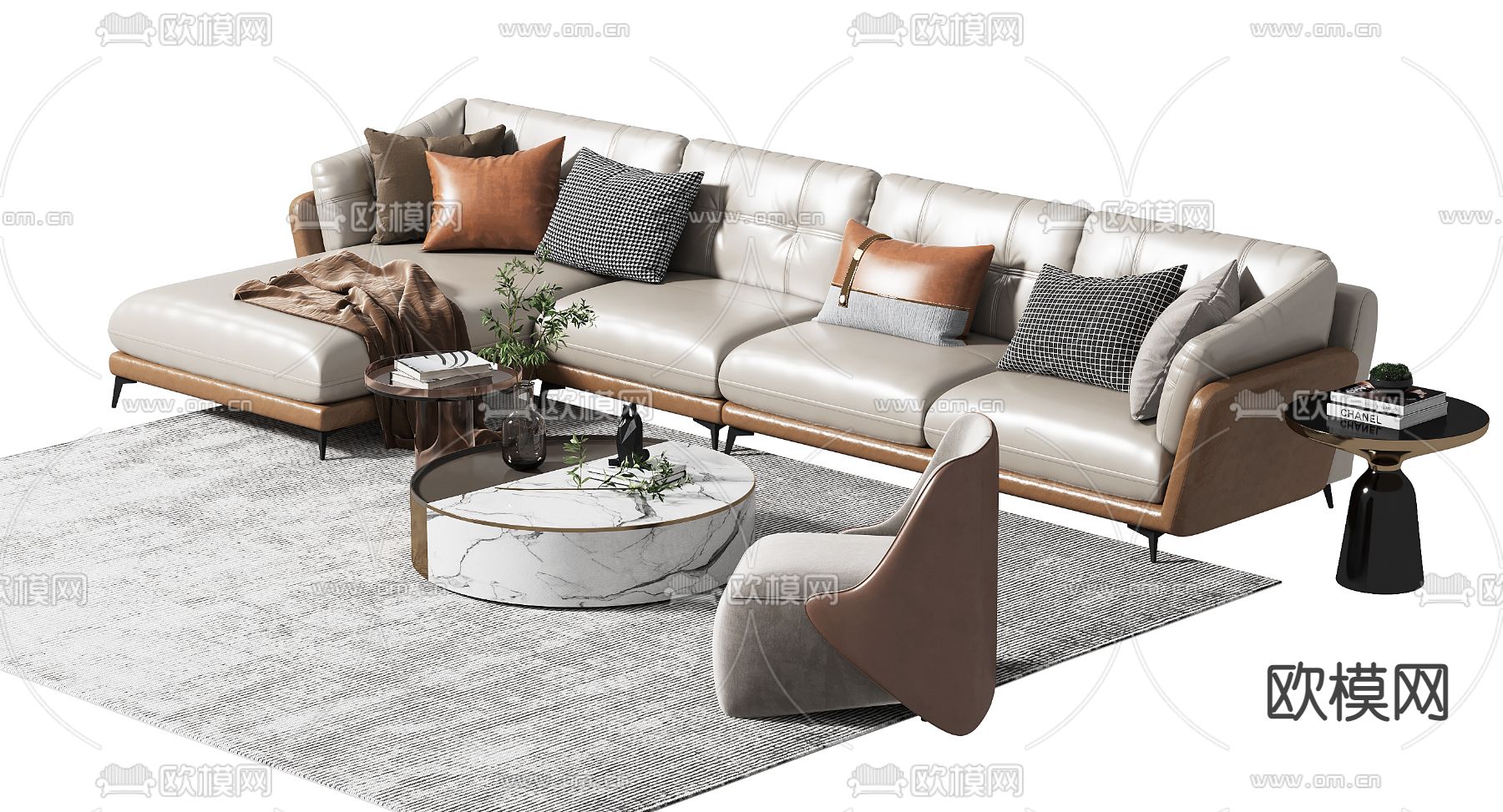 组合沙发3d模型下载