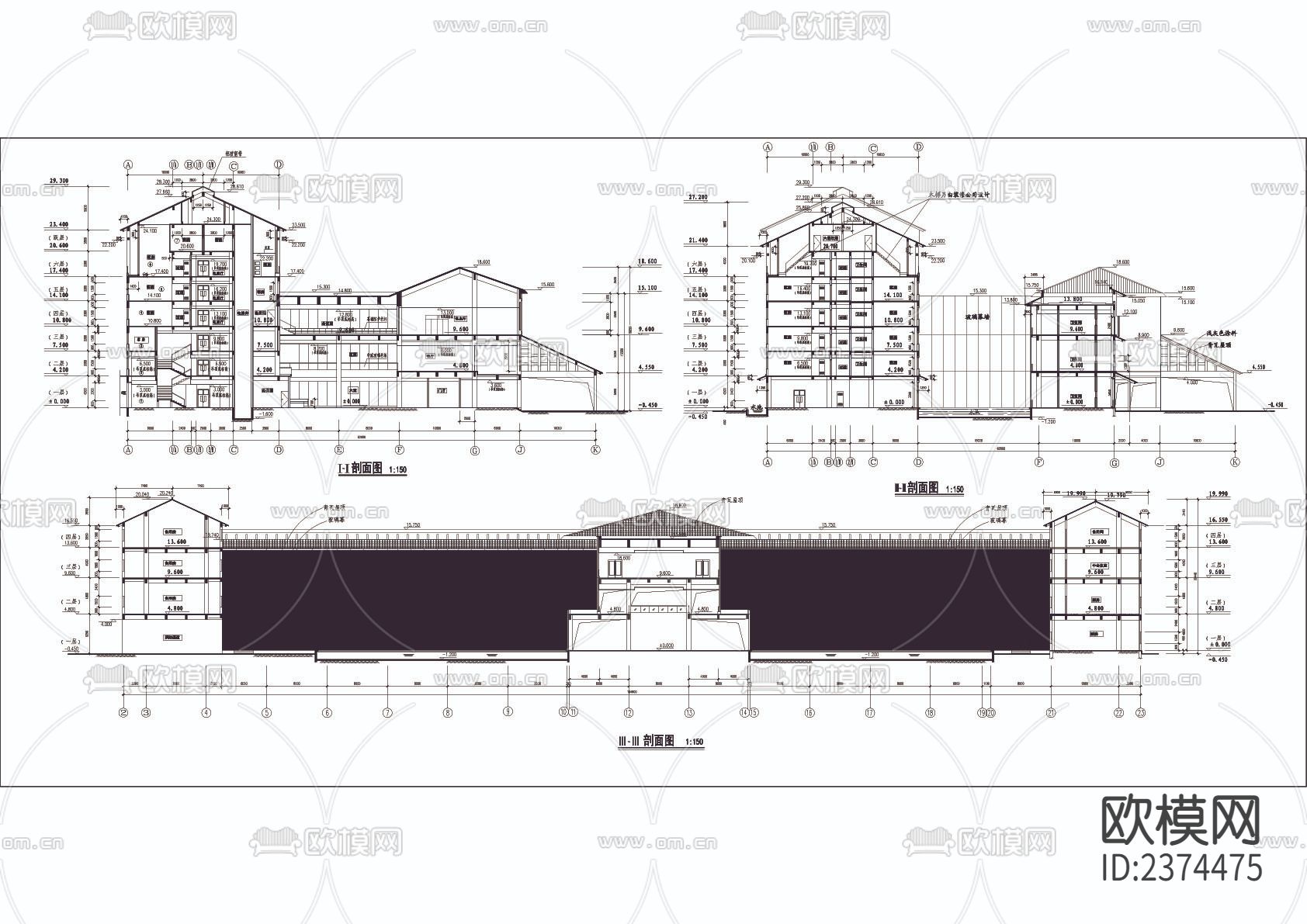 宾馆CAD施工图下载（渲染图5）
