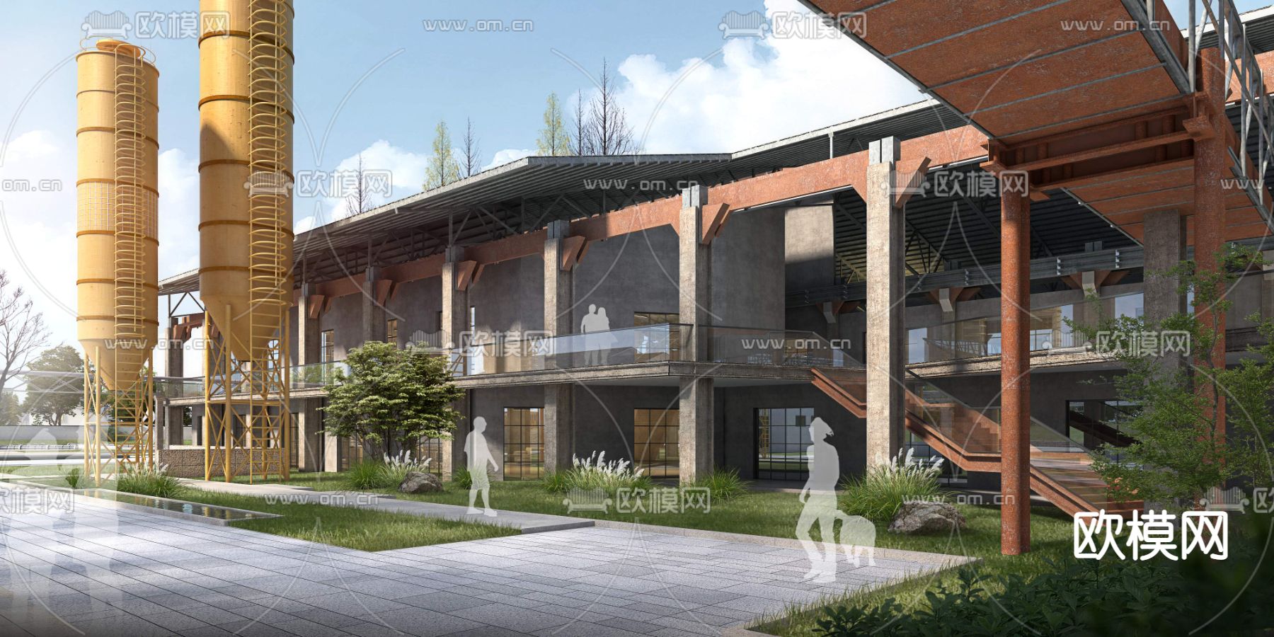 工厂厂房psd下载