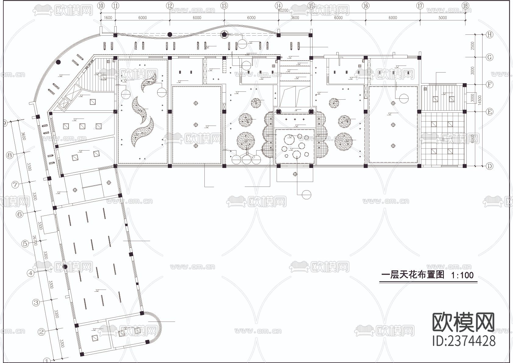 幼儿园CAD施工图下载（渲染图6）