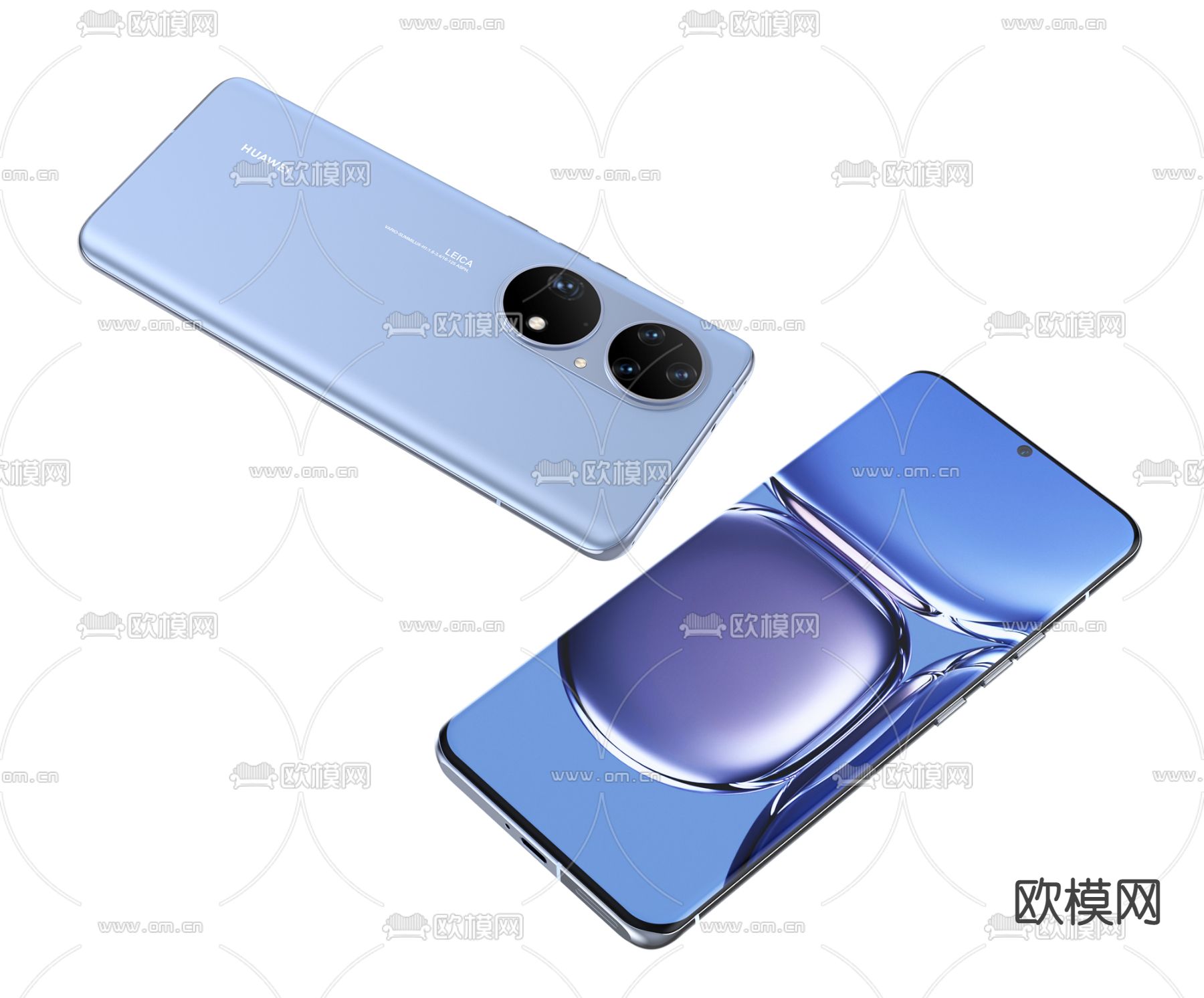 华为P50手机3d模型下载