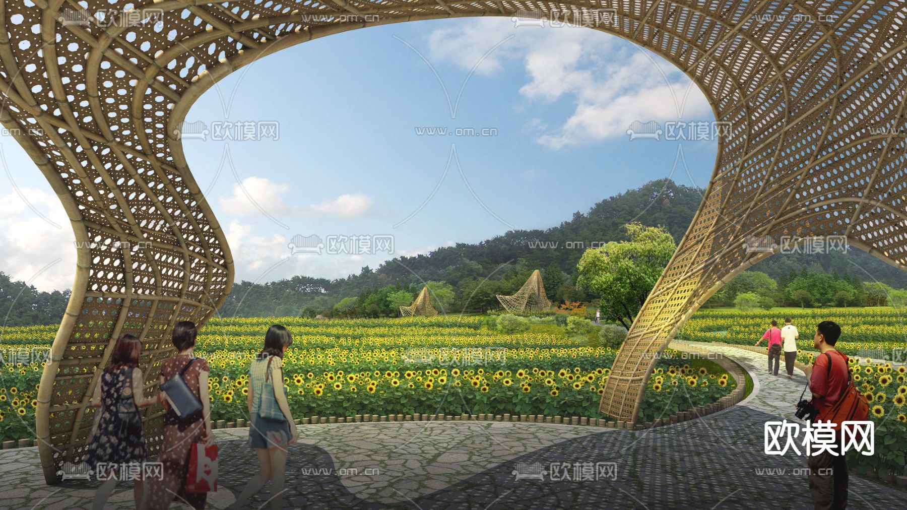 向日葵植物园psd下载