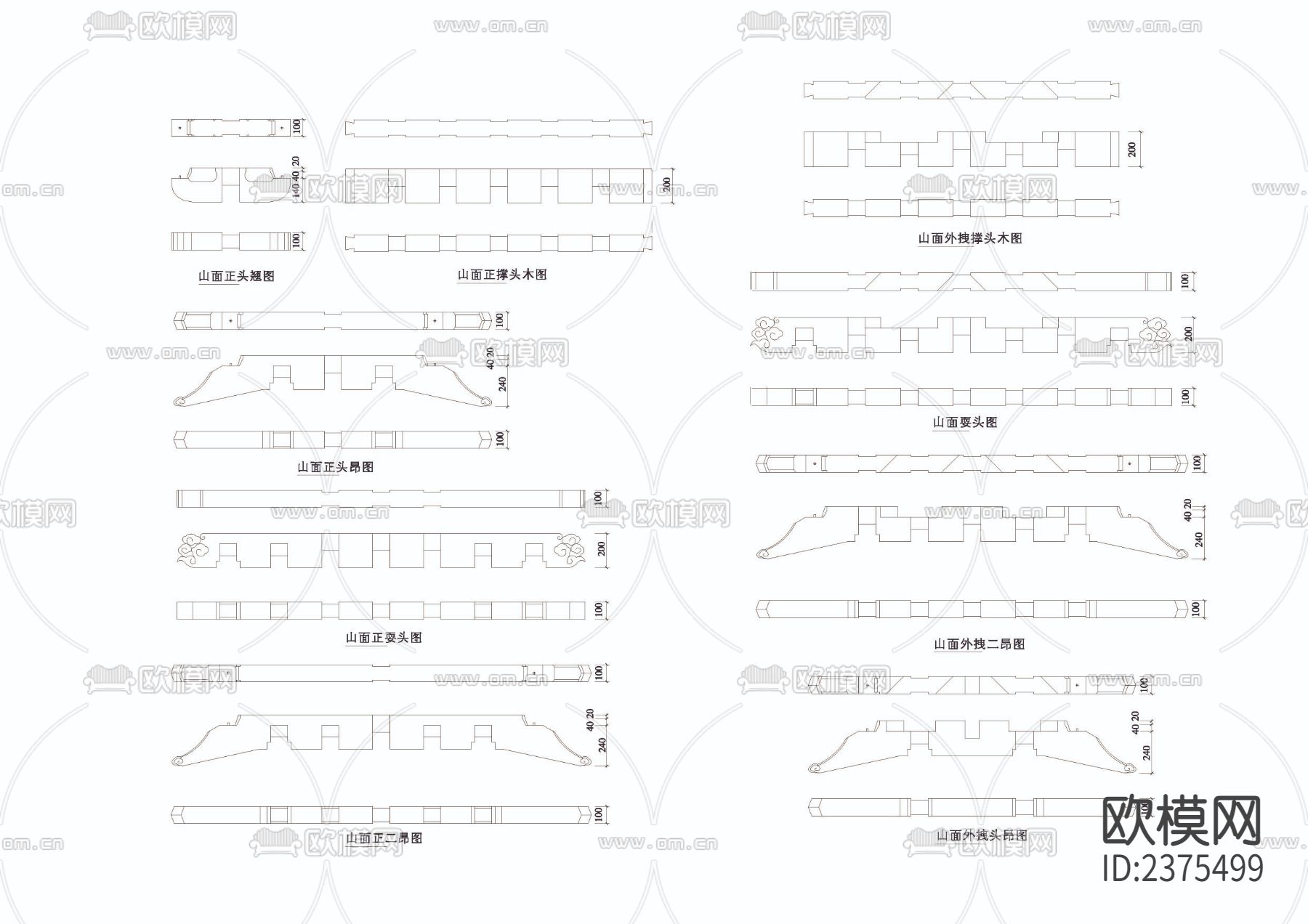 古建殿阁cad节点大样图下载（渲染图8）