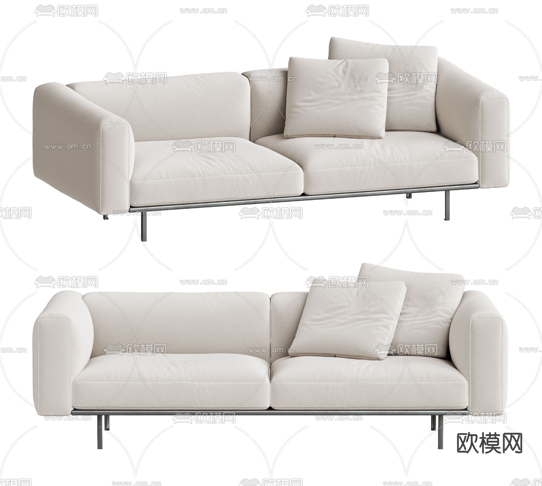 FLEXFORM 双人沙发3d模型下载