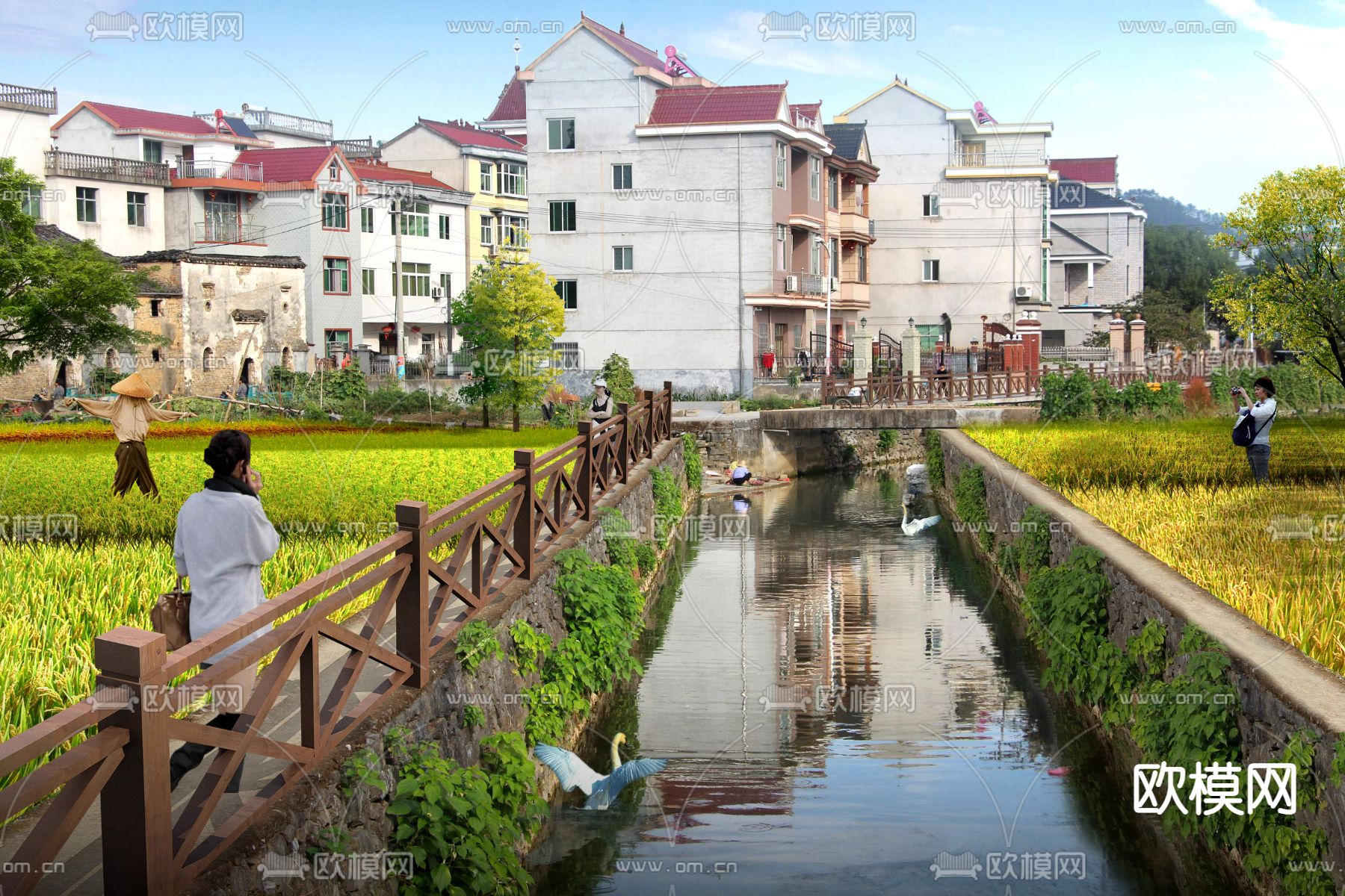 自建房 河涌绿化psd下载