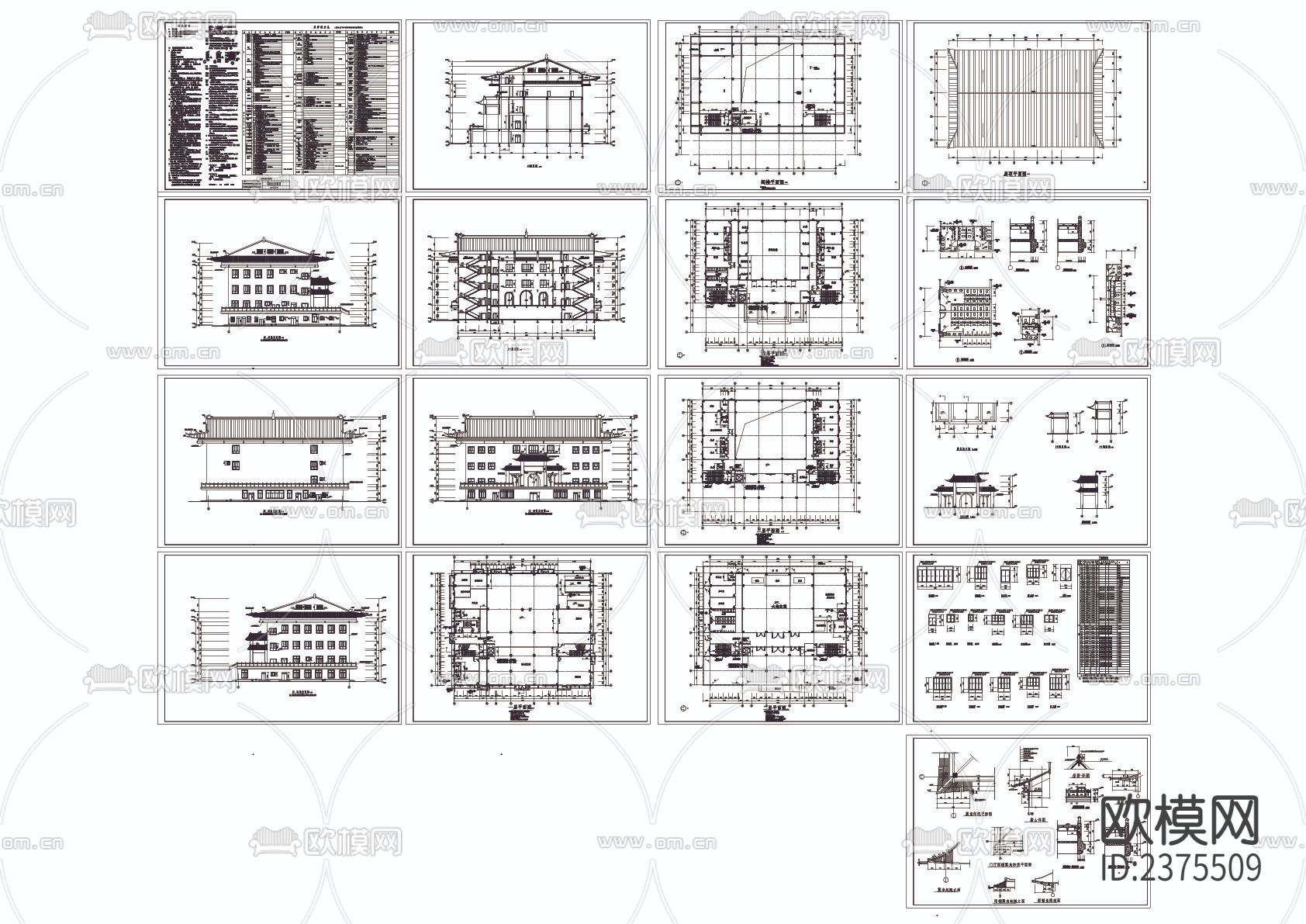 静音寺cad建筑图下载（渲染图1）