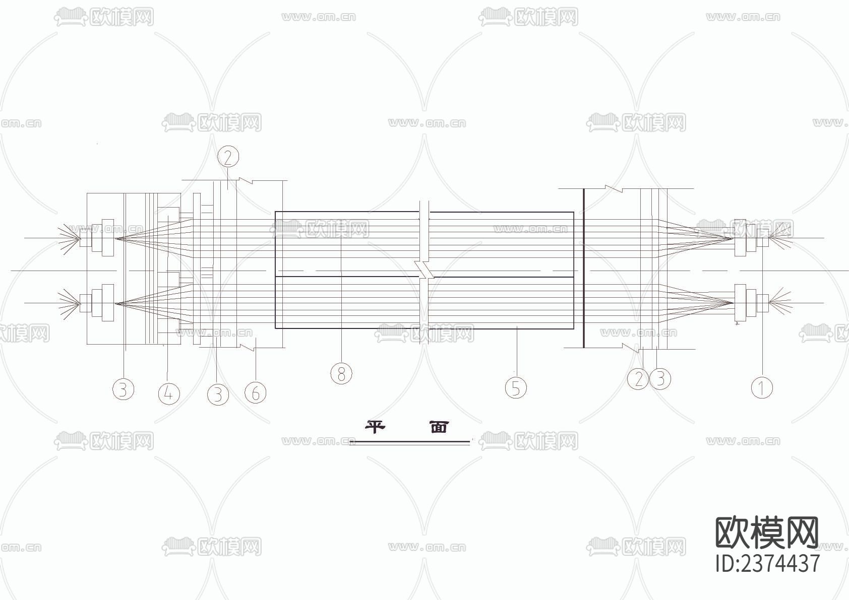 预制厂CAD施工图下载（渲染图4）