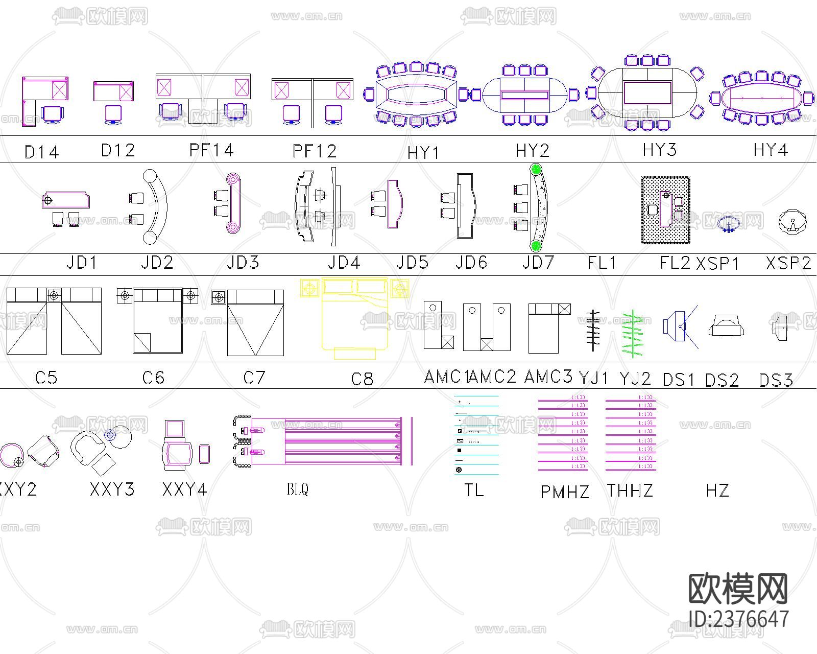 室内CAD图库下载（渲染图4）