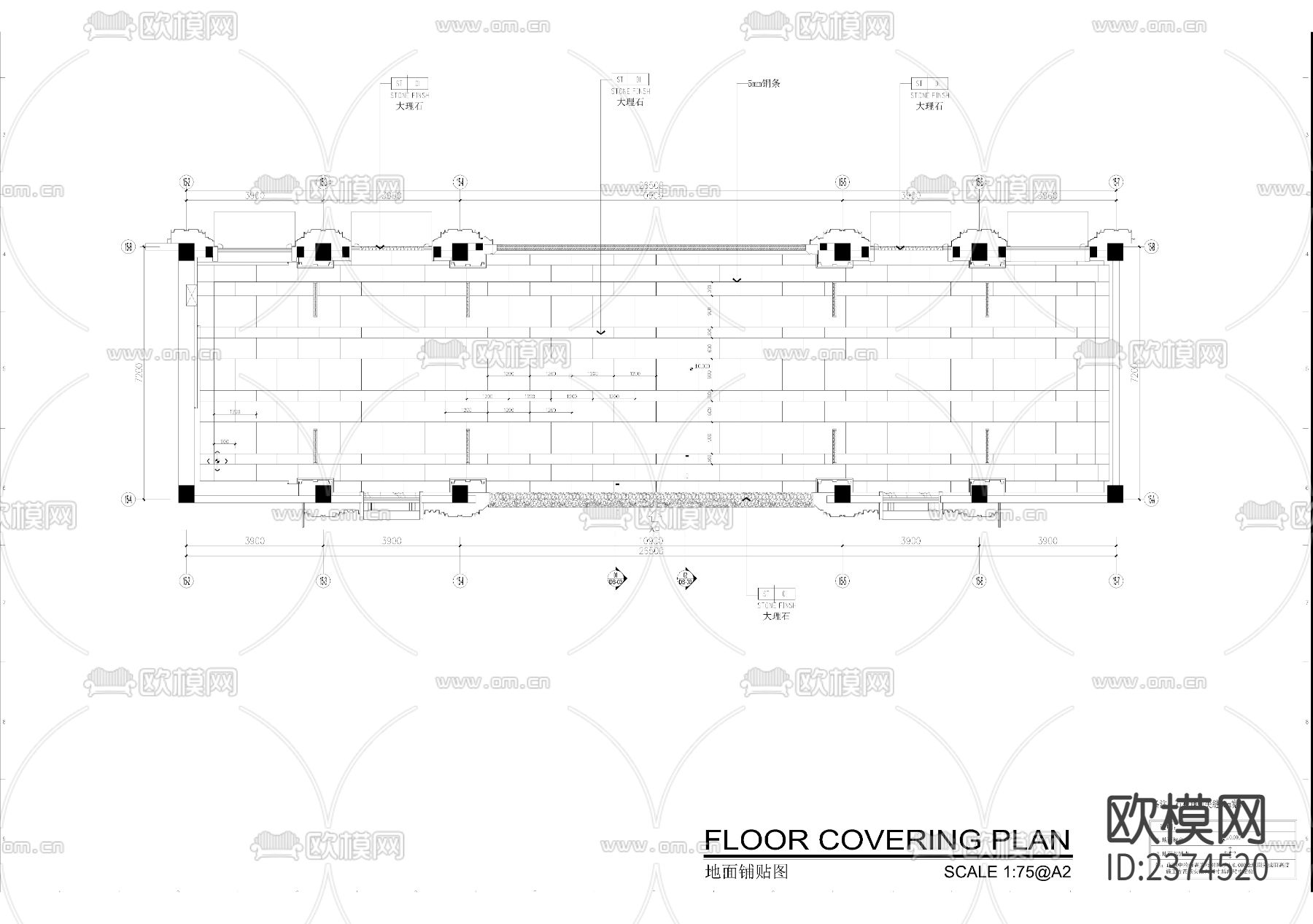 新中式展厅设计CAD施工图下载（渲染图7）