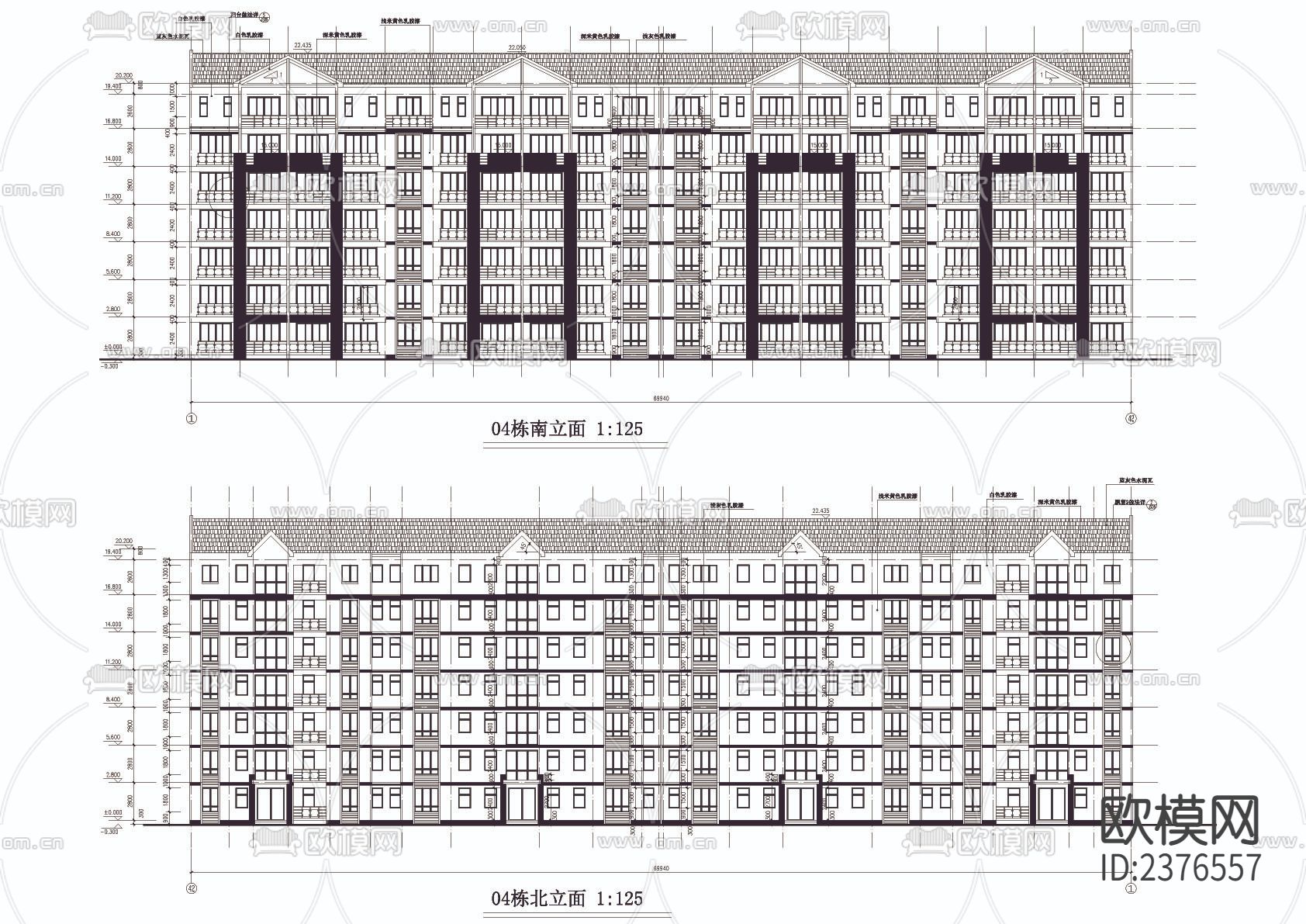 学生公寓全套cad施工图下载（渲染图4）