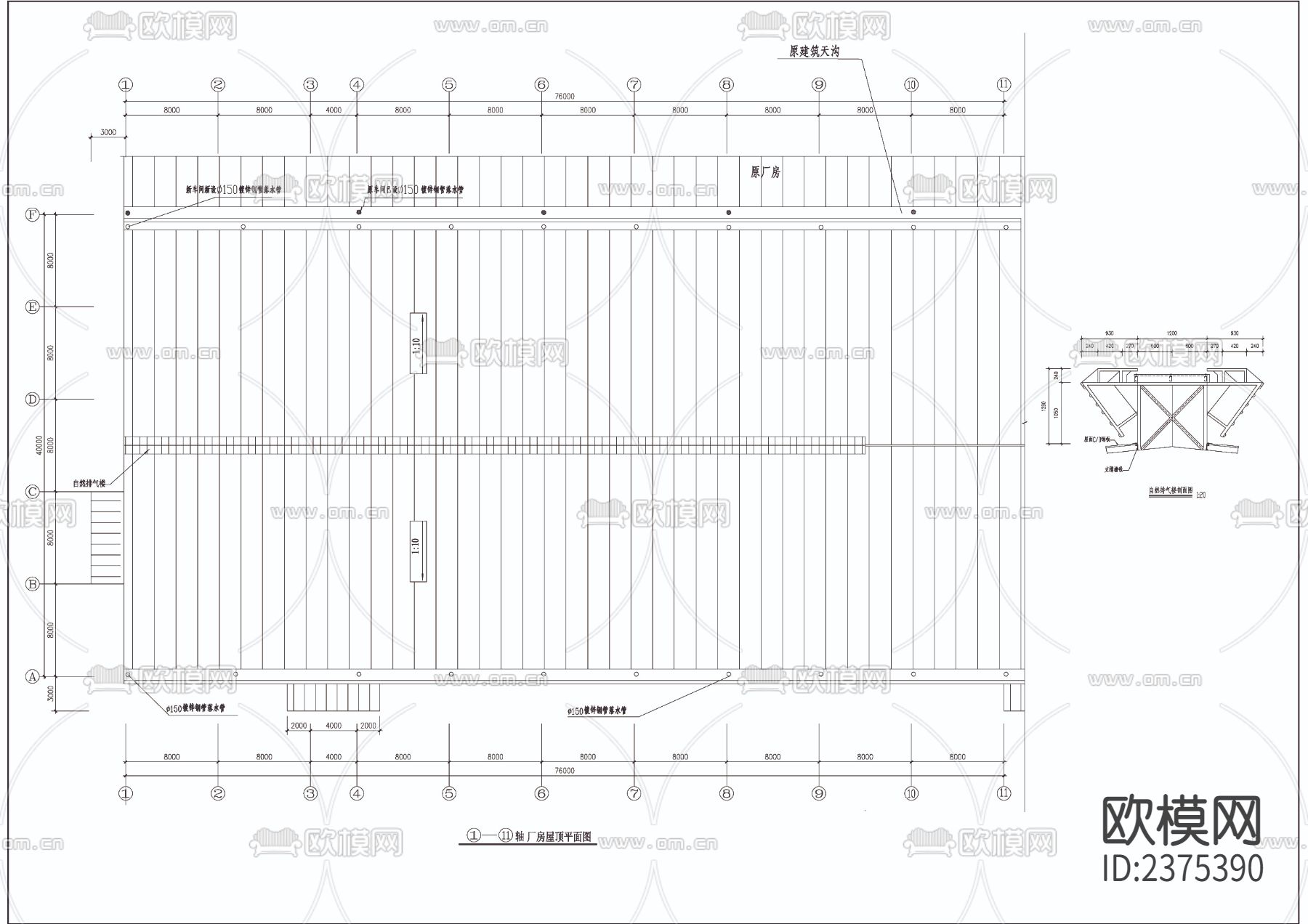 钢厂扩建CAD施工图下载（渲染图2）