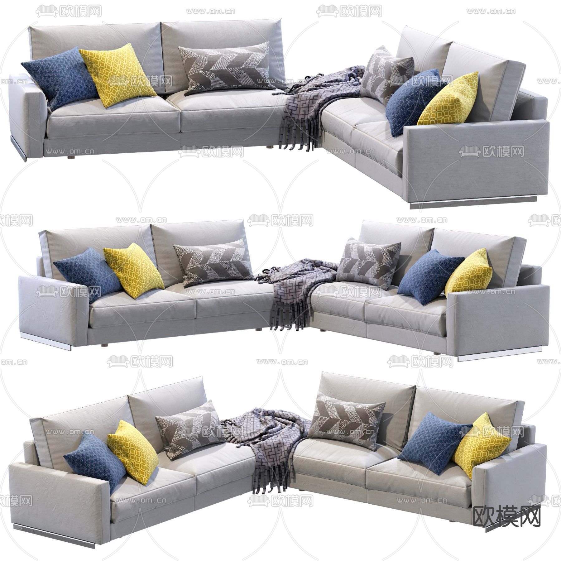 Arflex软体沙发 转角沙发3d模型下载