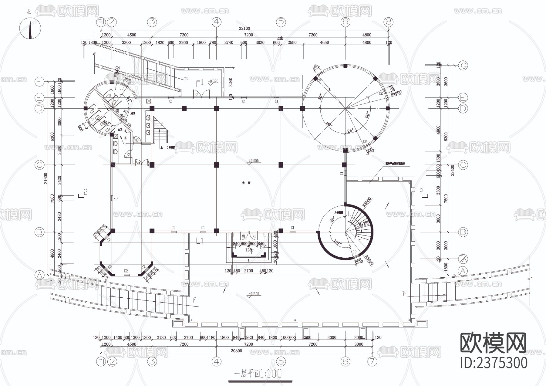 法式古堡CAD施工图下载（渲染图2）