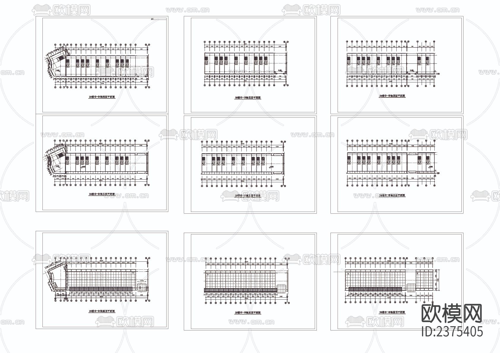 纺机市场厂房CAD施工图下载（渲染图2）