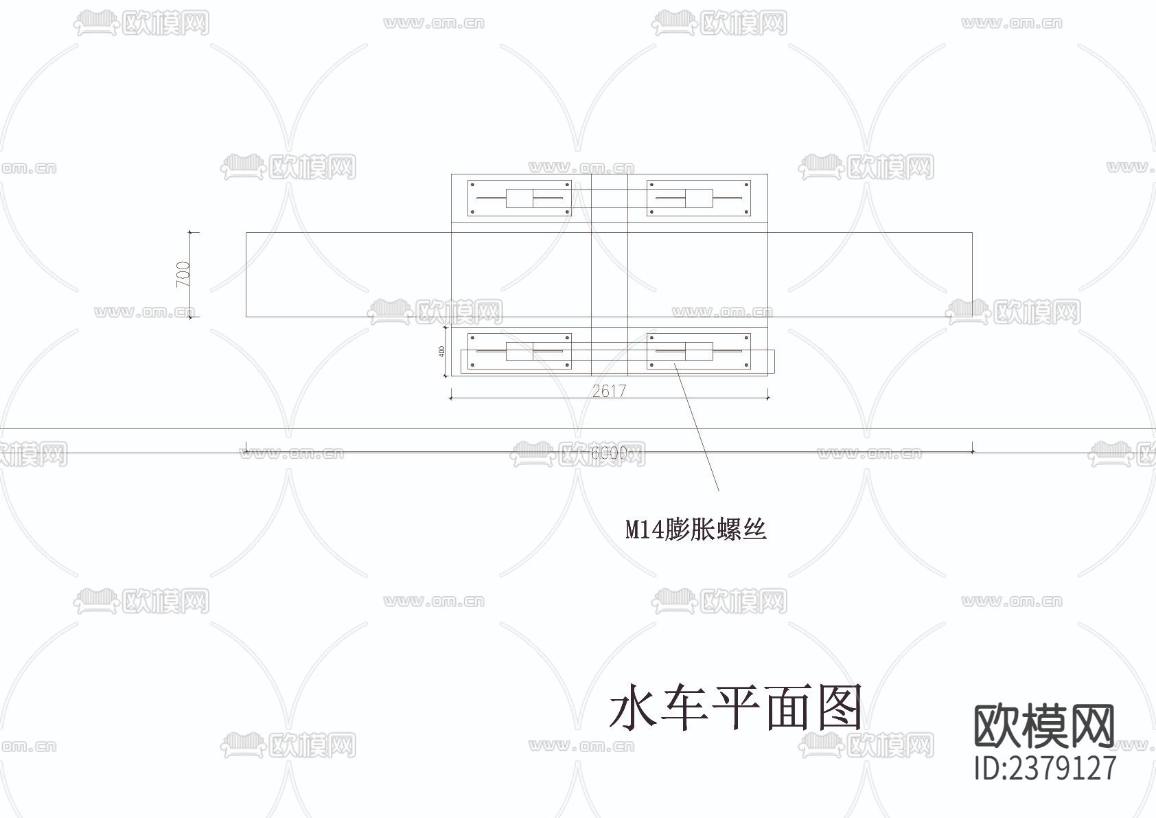 水车cad详图下载（渲染图3）