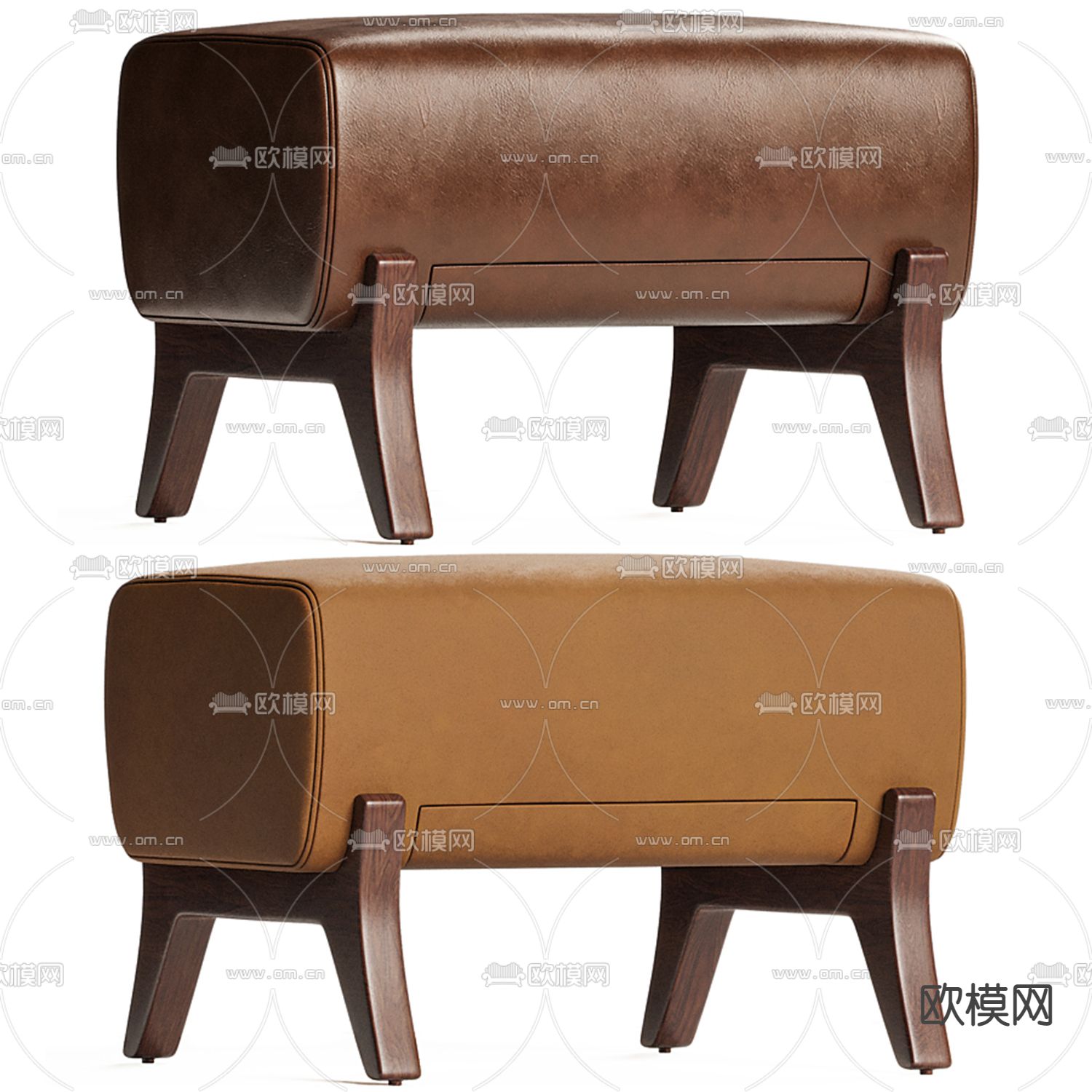 米洛提 Minotti 沙发凳 脚踏3d模型下载（渲染图1）