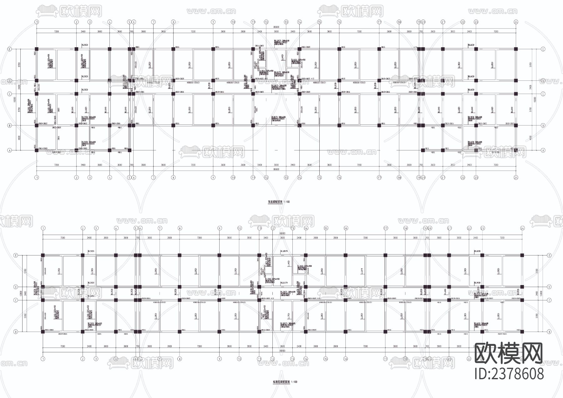 办公楼CAD施工图下载（渲染图3）