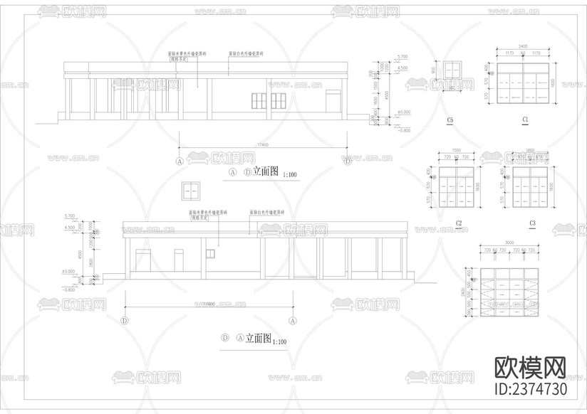 消毒供應(yīng)中心全套CAD施工圖下載(渲染圖3)