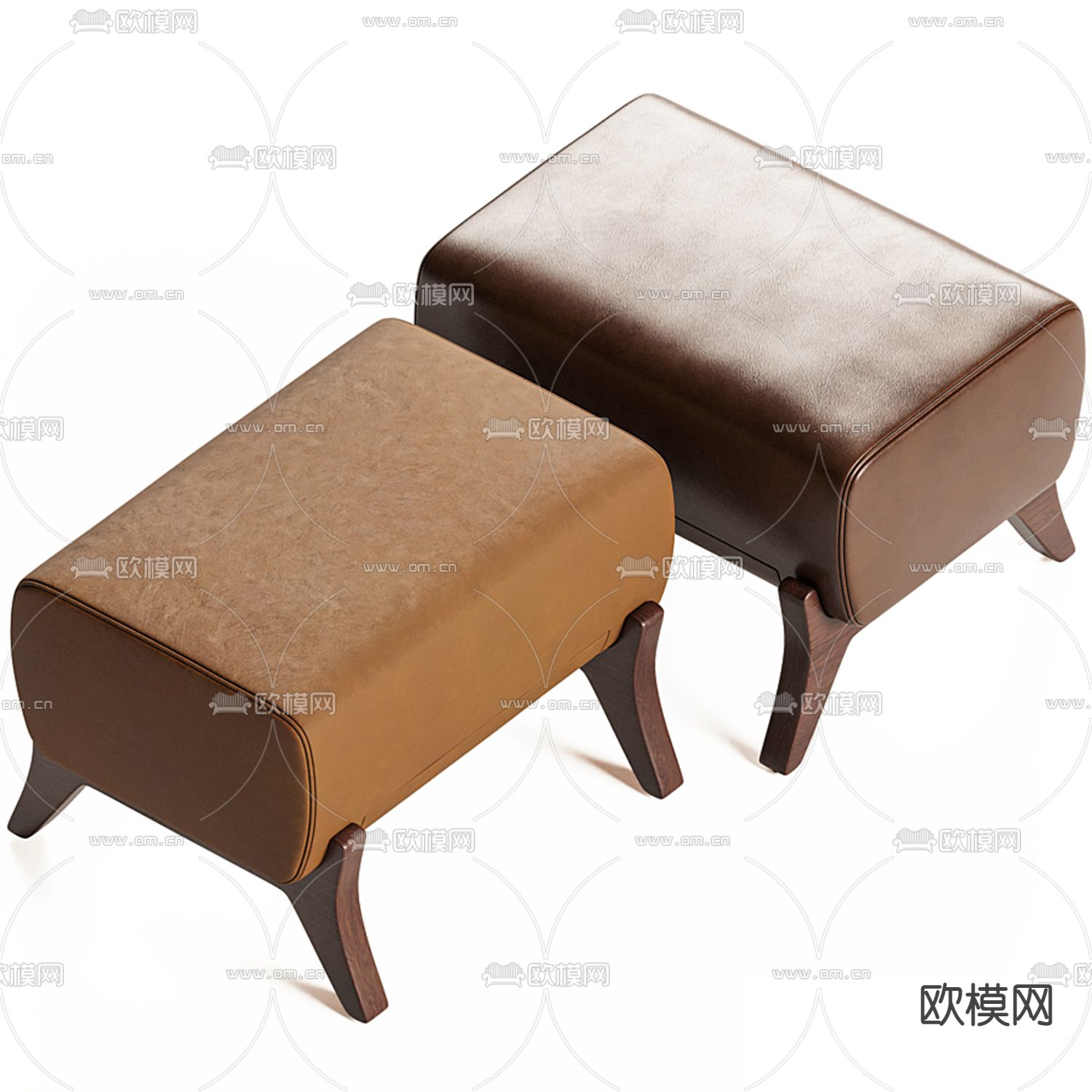 米洛提 Minotti 沙发凳 脚踏3d模型下载（渲染图2）