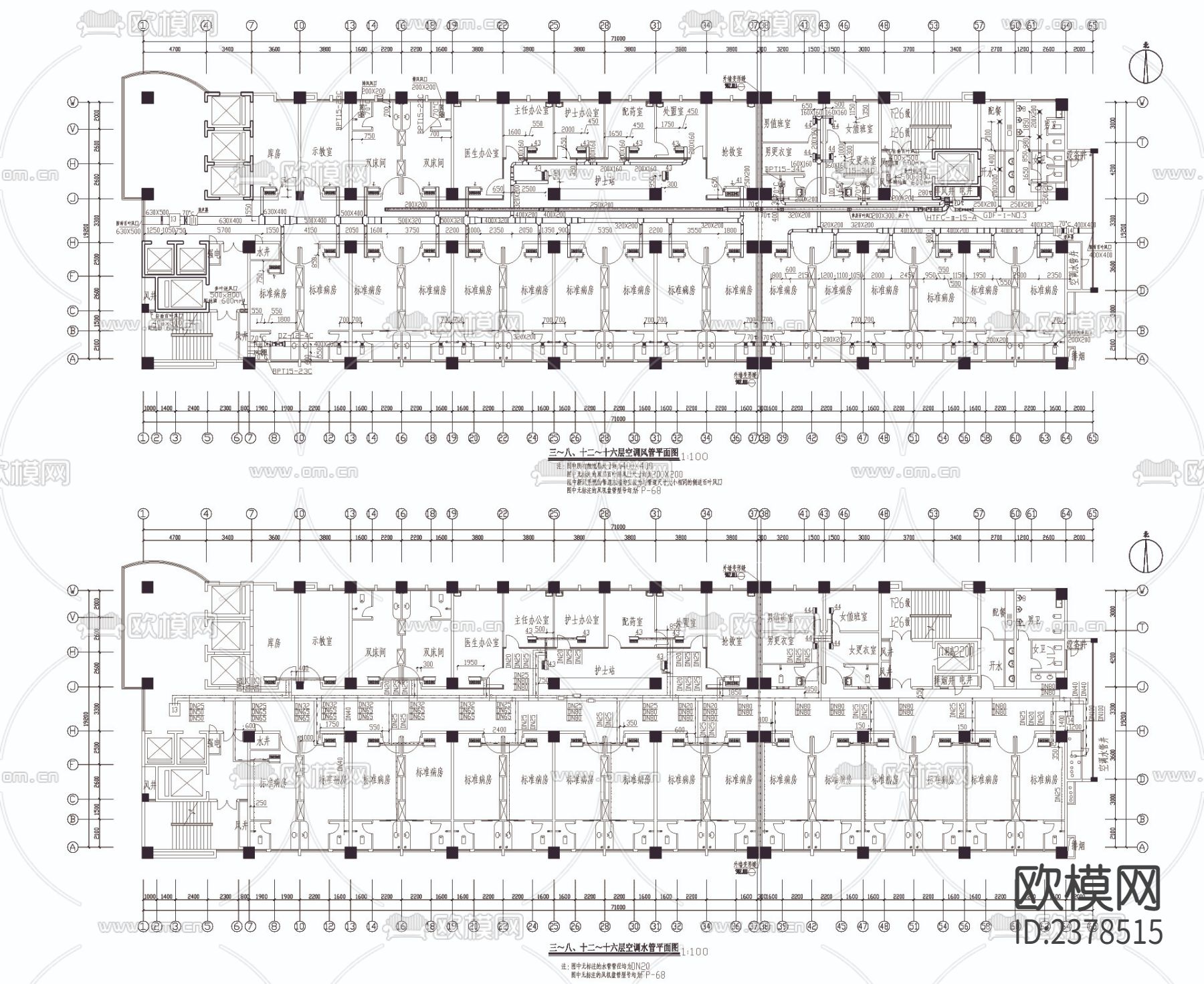 医院cad施工图下载（渲染图4）