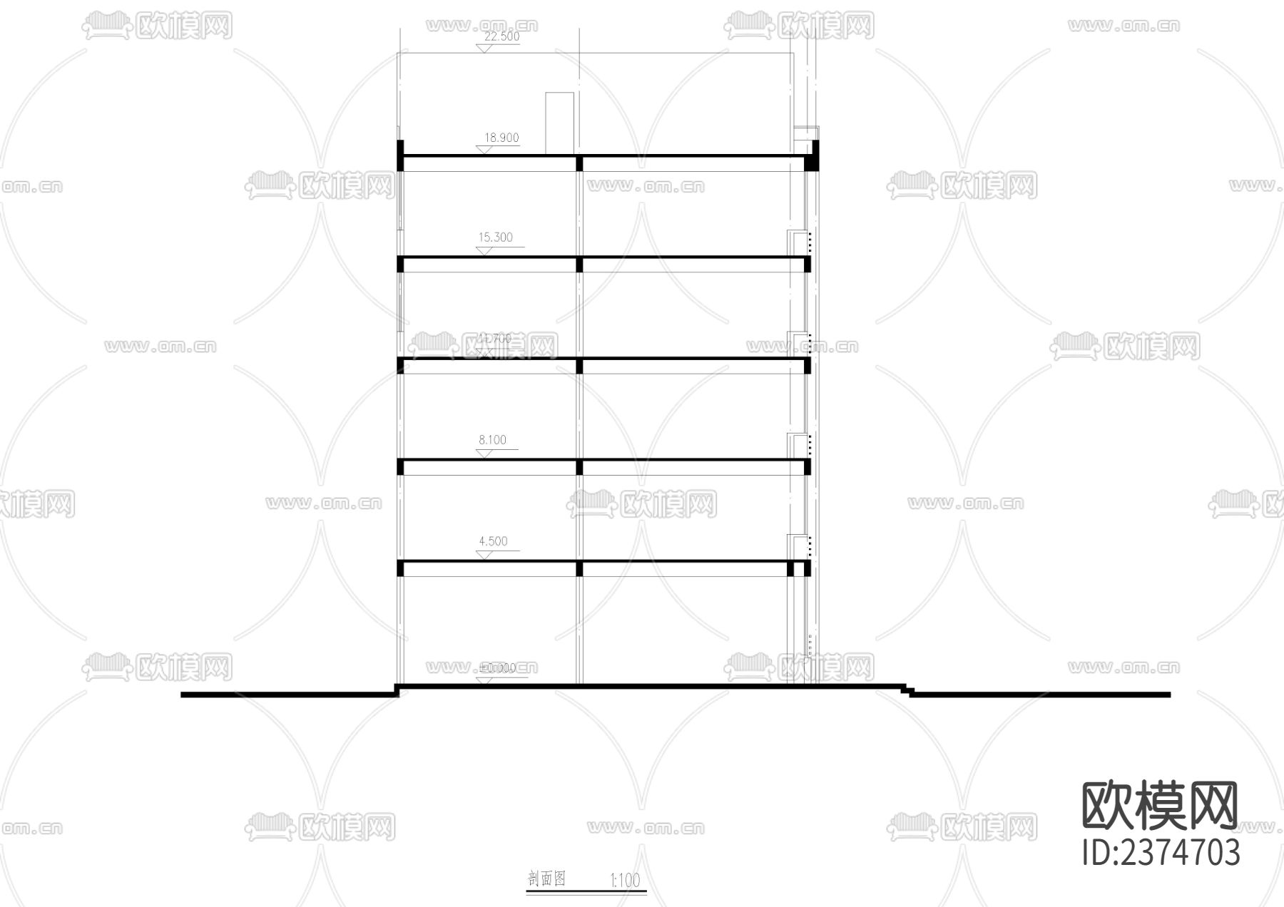 厂房冲压车间和宿舍楼CAD施工图下载（渲染图5）
