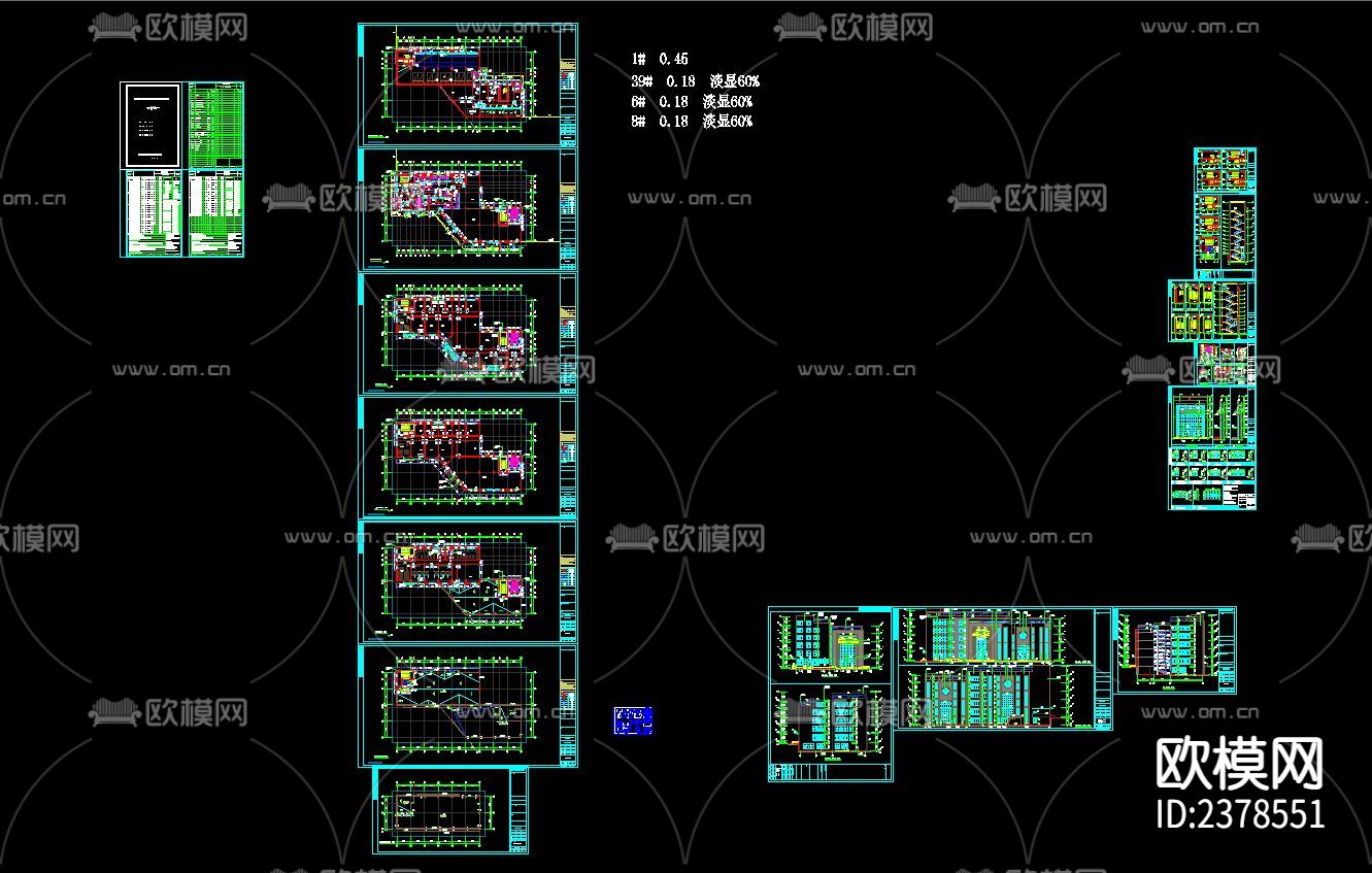 全套某县五层民族医院CAD施工图下载（渲染图1）