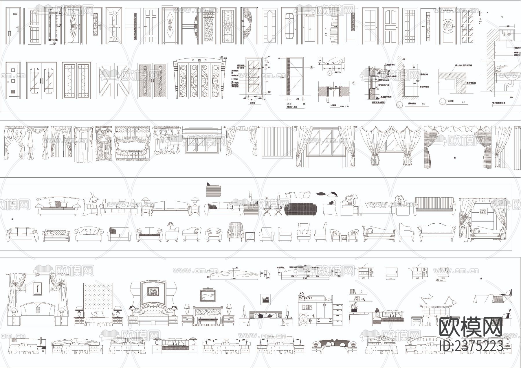 室内常用CAD图库下载（渲染图4）