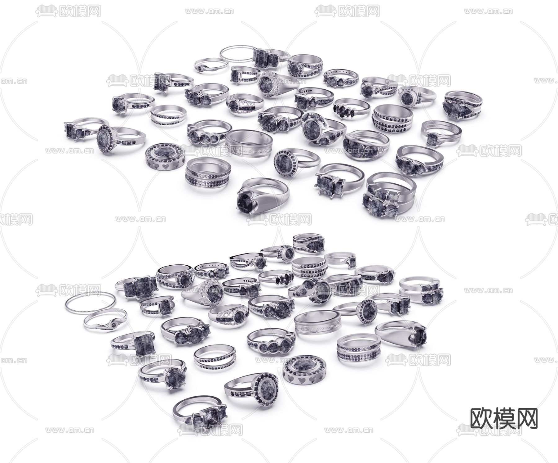 珠宝戒指3d模型下载