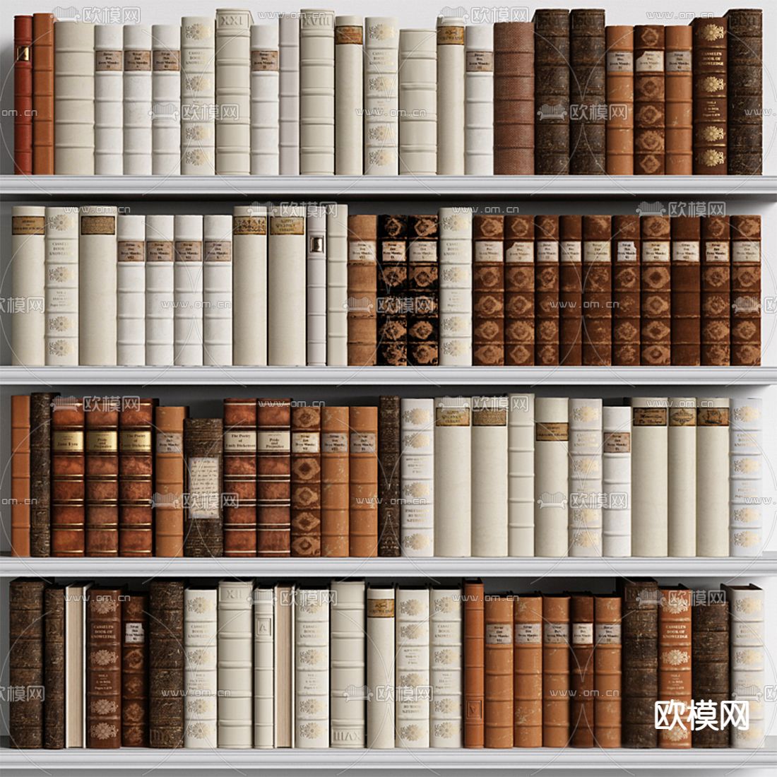 欧式书籍3d模型下载（渲染图1）