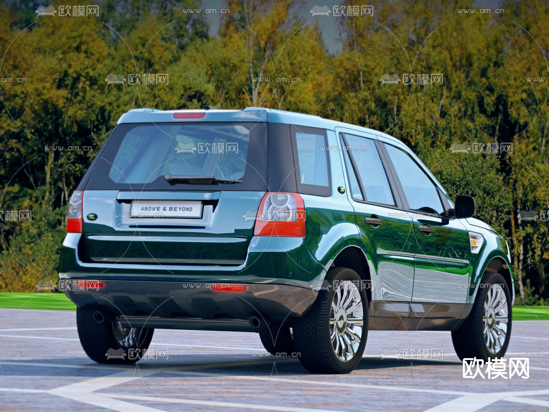 路虎神行者汽车3d模型下载（渲染图2）