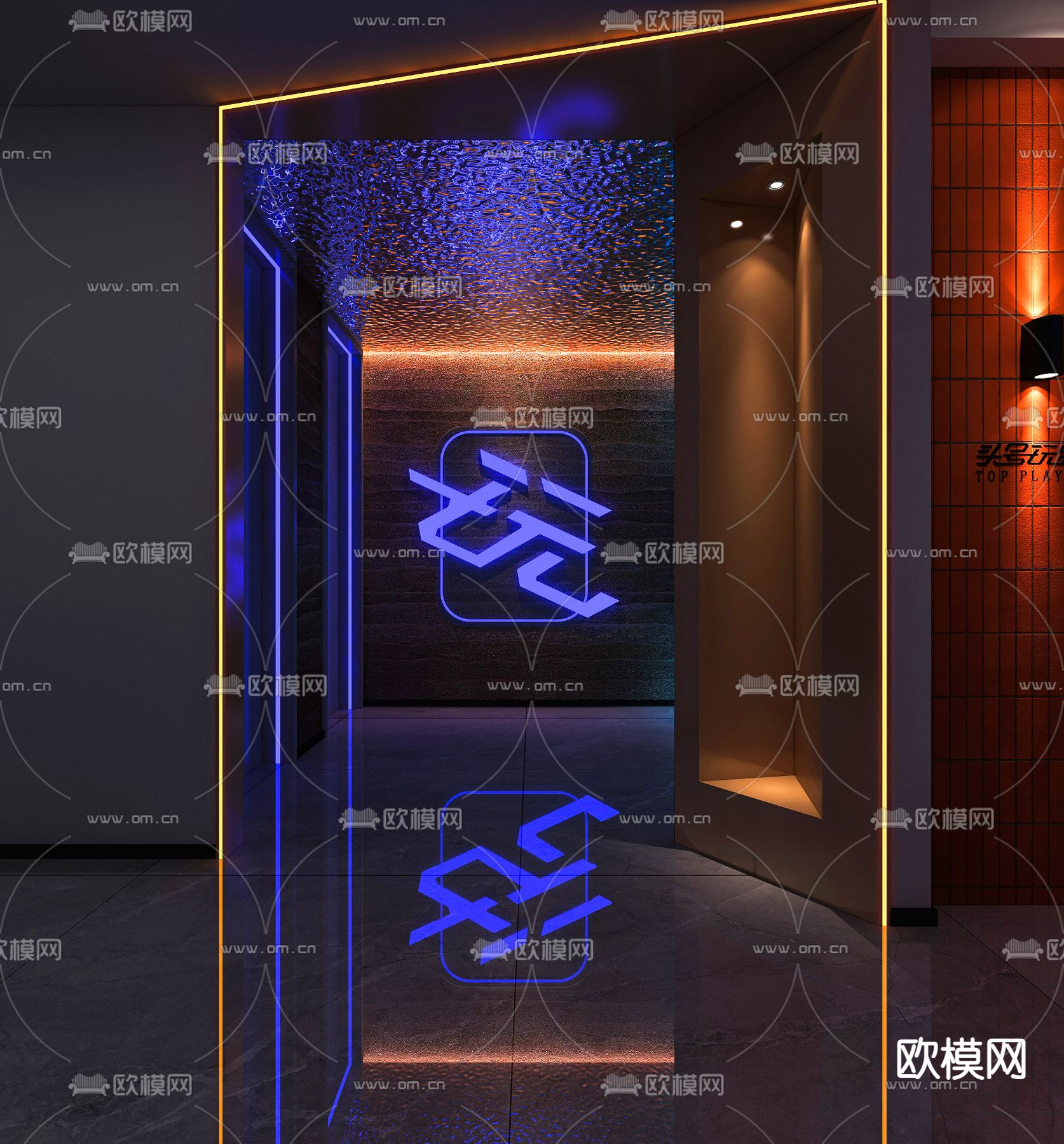 现代网吧 网咖3d模型下载（渲染图3）
