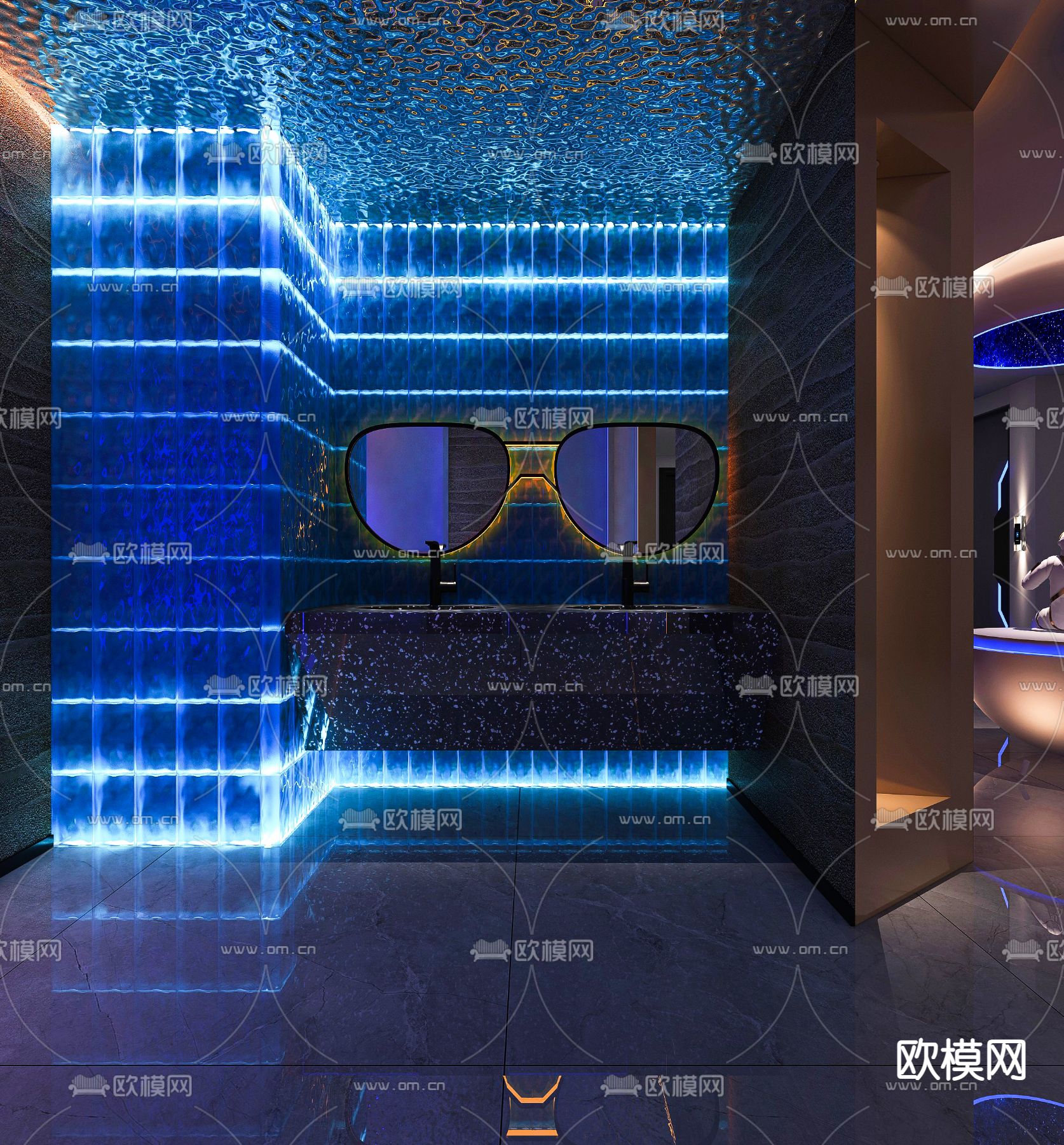 现代网吧 网咖3d模型下载（渲染图4）