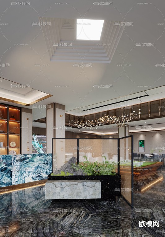 售楼部 沙盘区3d模型下载_ID12203238_3dmax免费模型-欧模网
