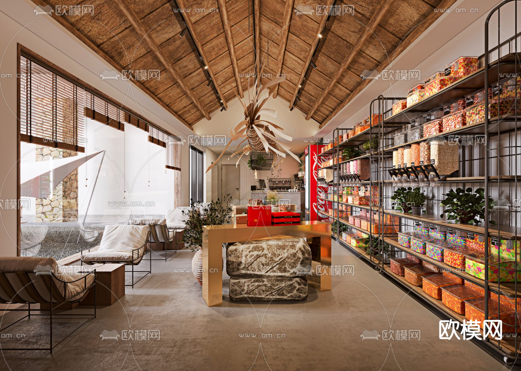 自然风商店 杂货店铺3d模型下载（渲染图1）
