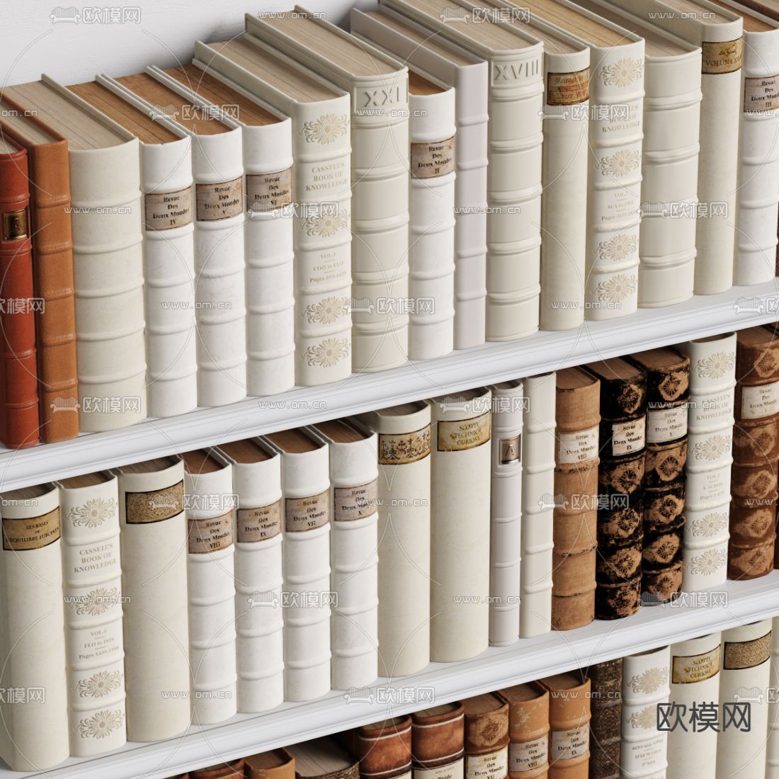 欧式书籍3d模型下载（渲染图2）