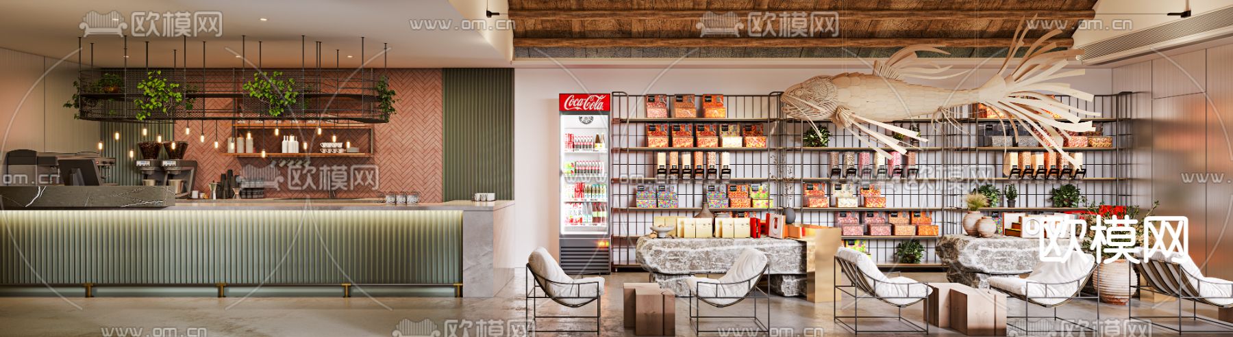 自然风商店 杂货店铺3d模型下载（渲染图2）