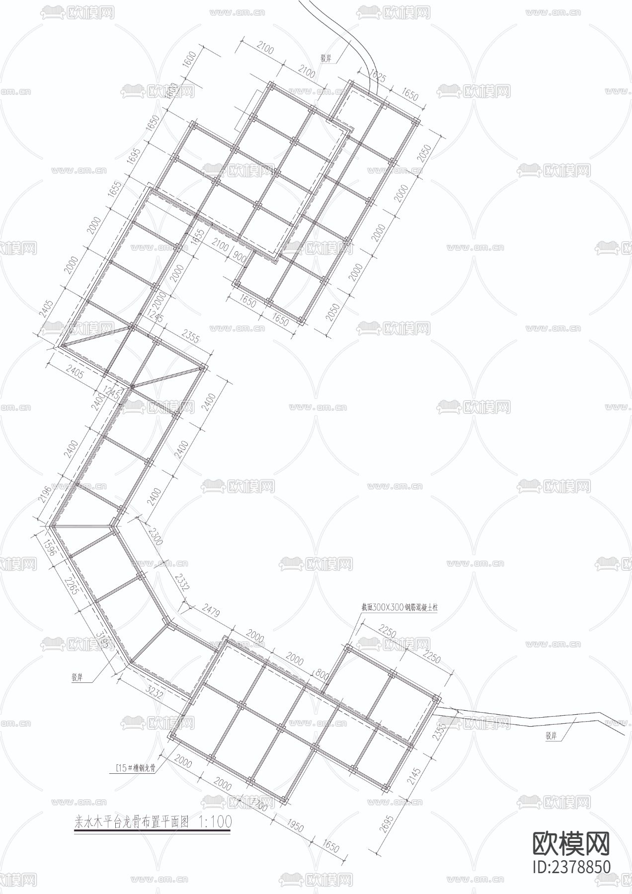 亲水木平台剖面节点大样下载（渲染图2）