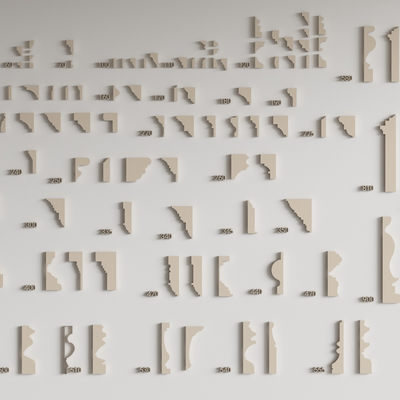  现代角线 石膏线su模型 