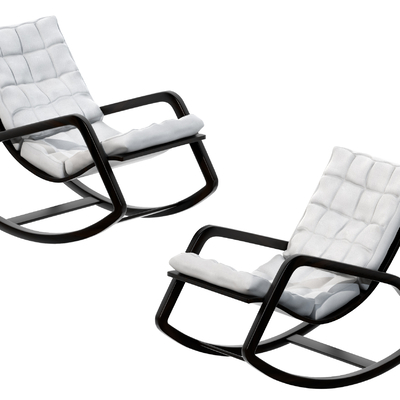  现代摇椅 躺椅su模型 