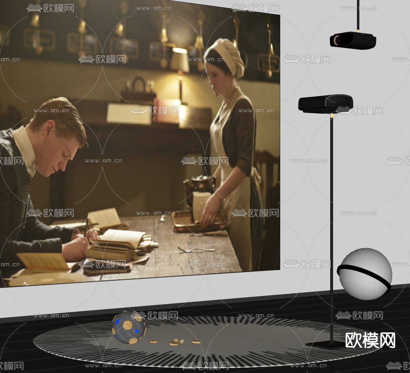 投影仪 投影机su模型下载（渲染图2）