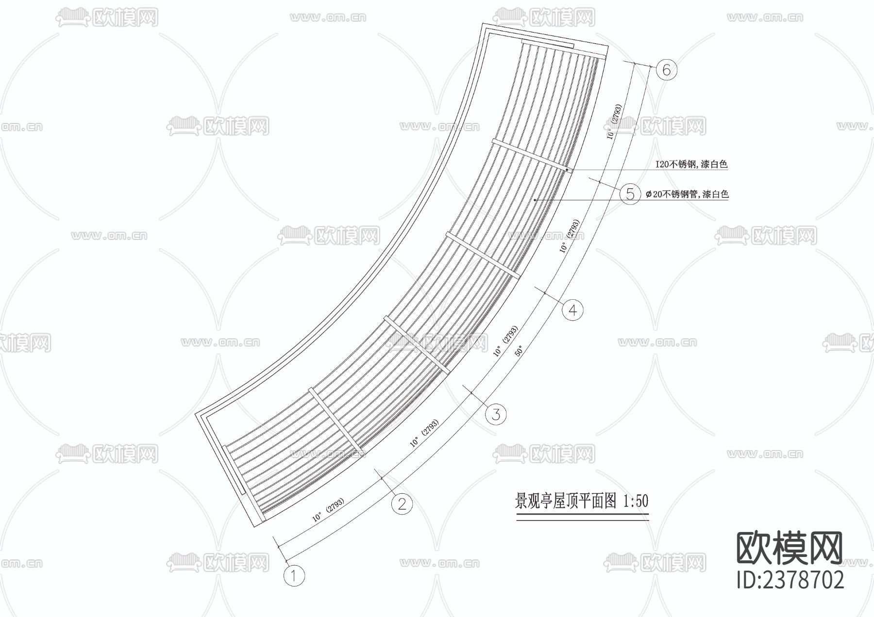 现代景观亭详图节点大样下载（渲染图3）