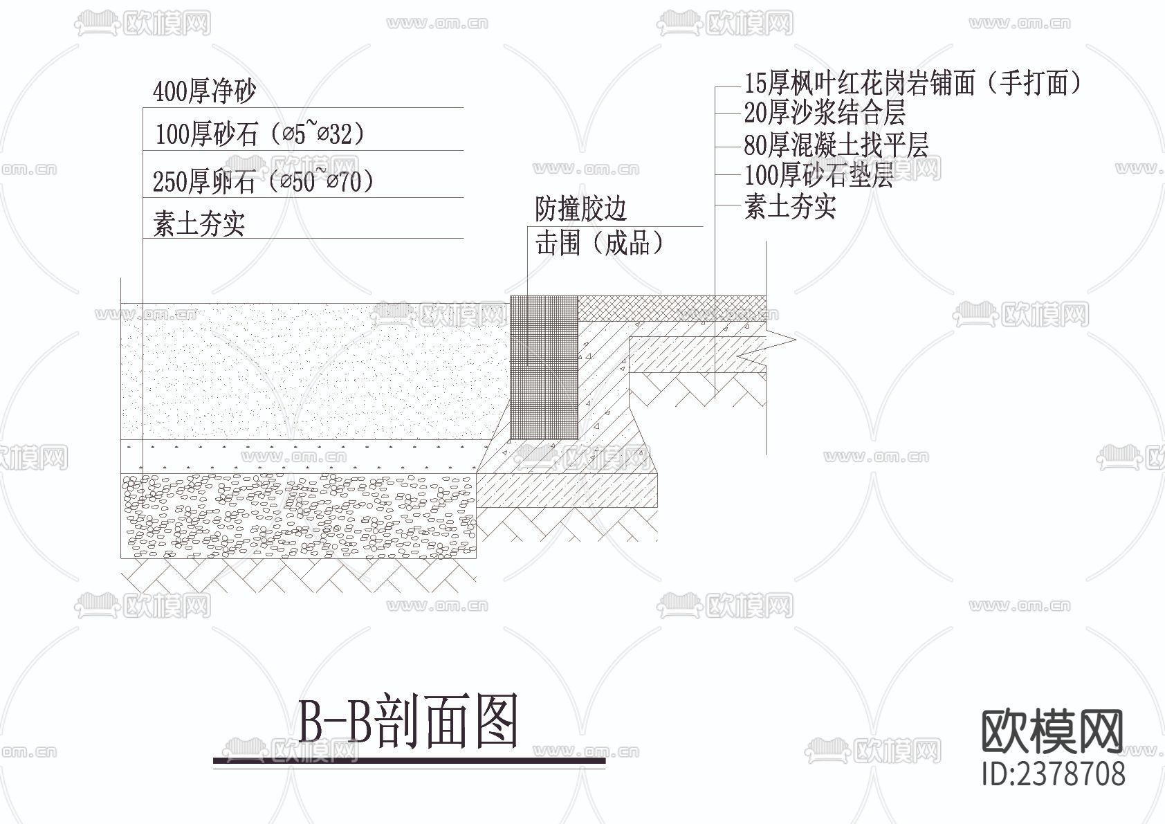 方形花架 沙坑节点大样下载（渲染图4）