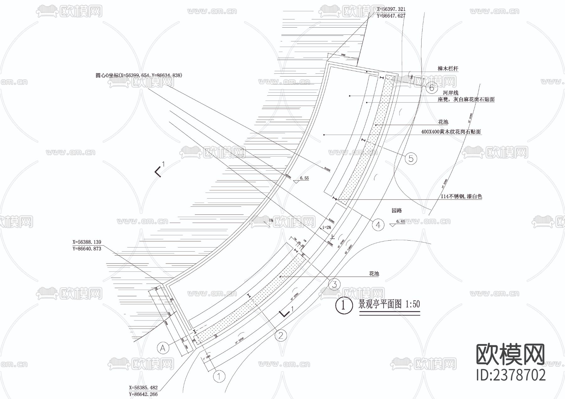 现代景观亭详图节点大样下载（渲染图2）