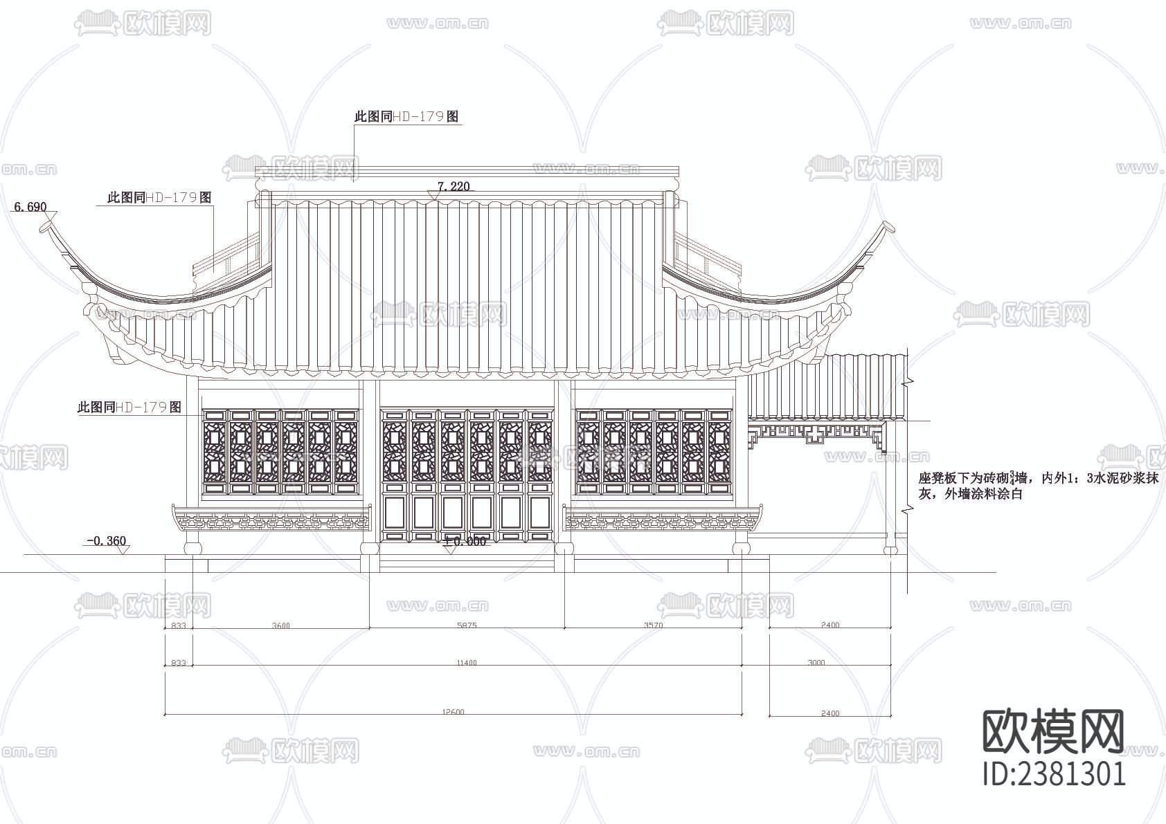 整套亭子cad大样图下载（渲染图2）