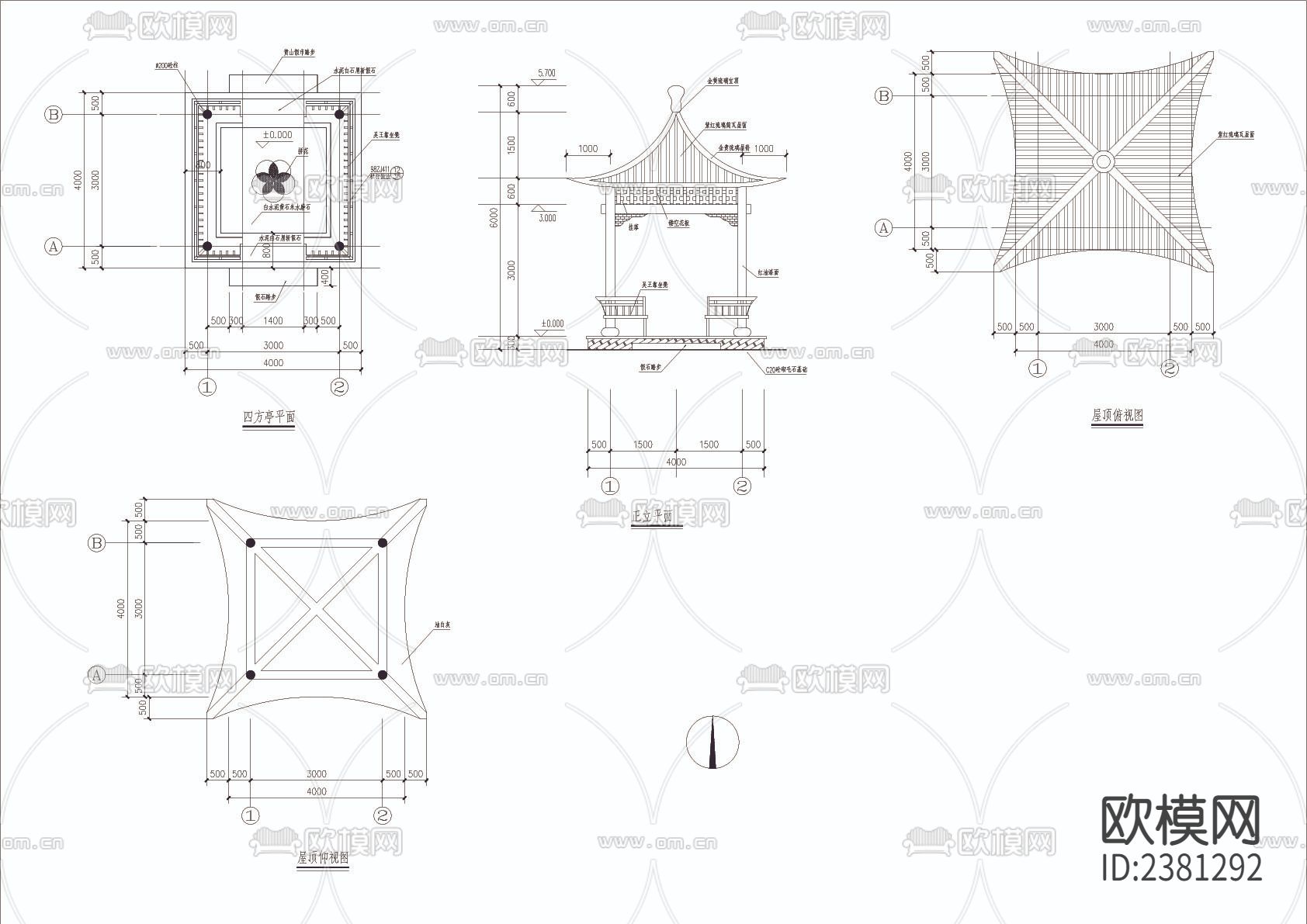 亭cad大样图下载（渲染图1）